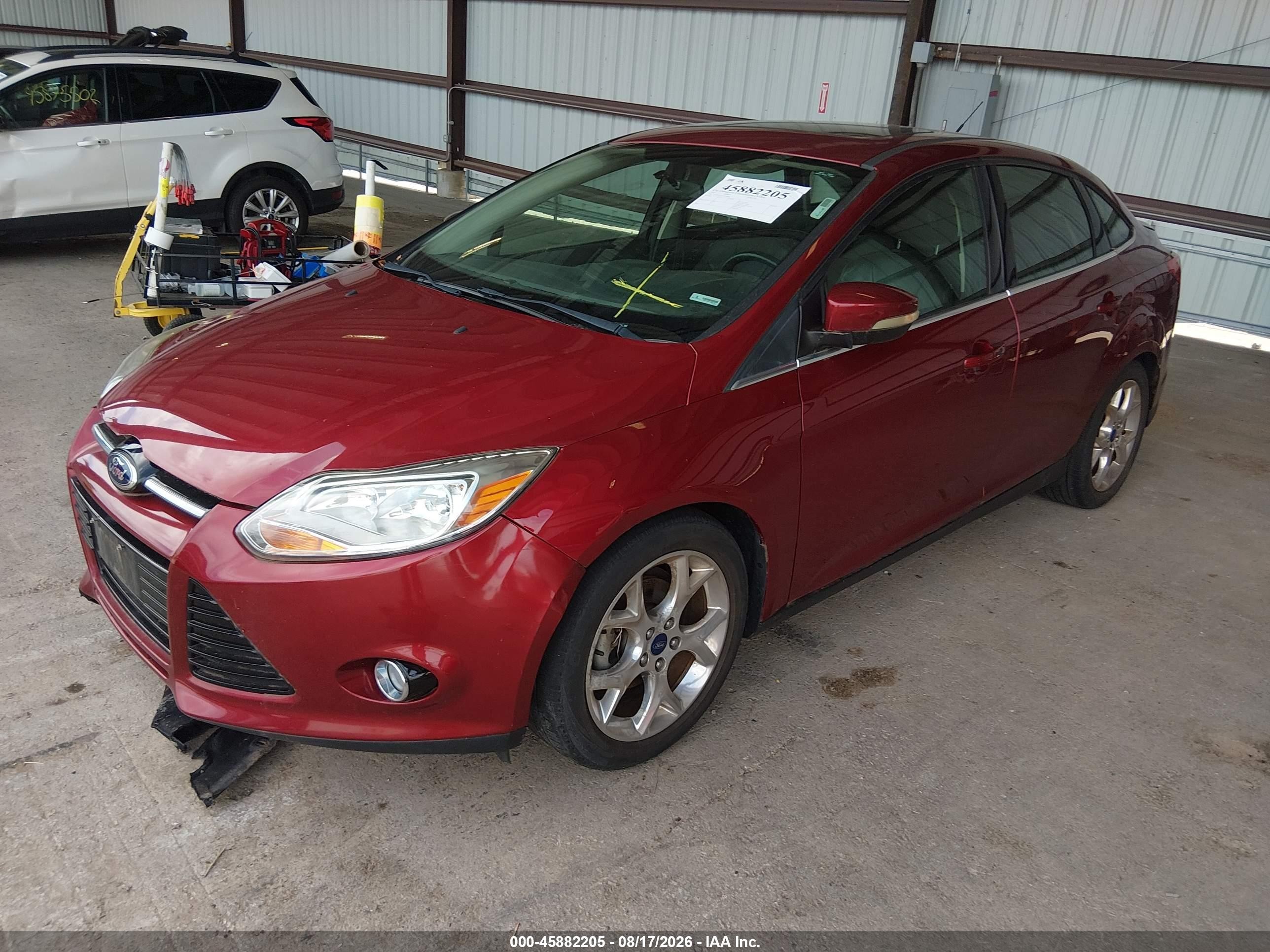 2014 Ford Focus Titanium Red vin: 1FADP3J25EL430889