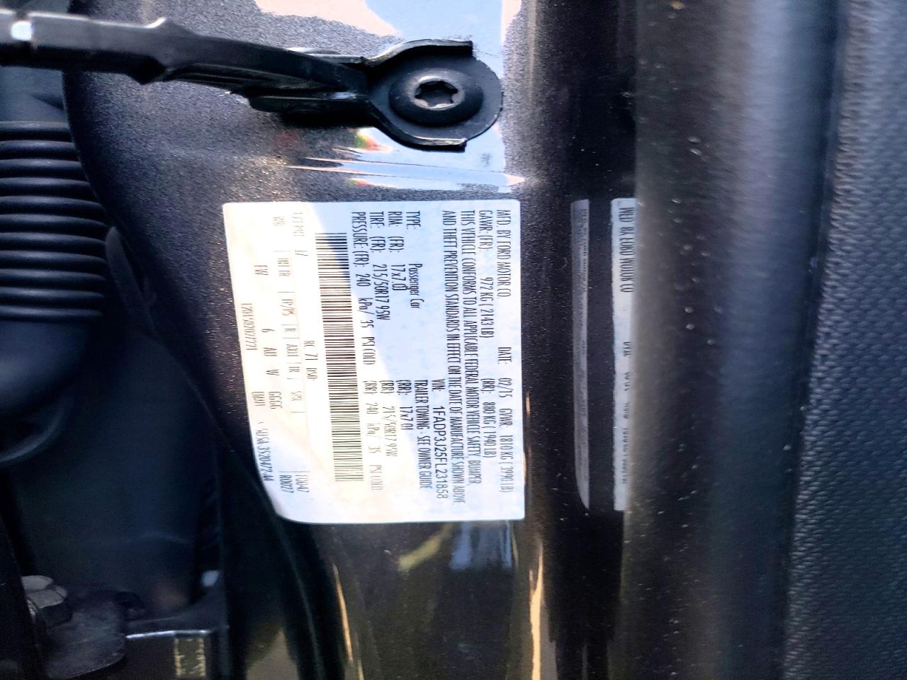 2015 Ford Focus Titanium Серый vin: 1FADP3J25FL231858