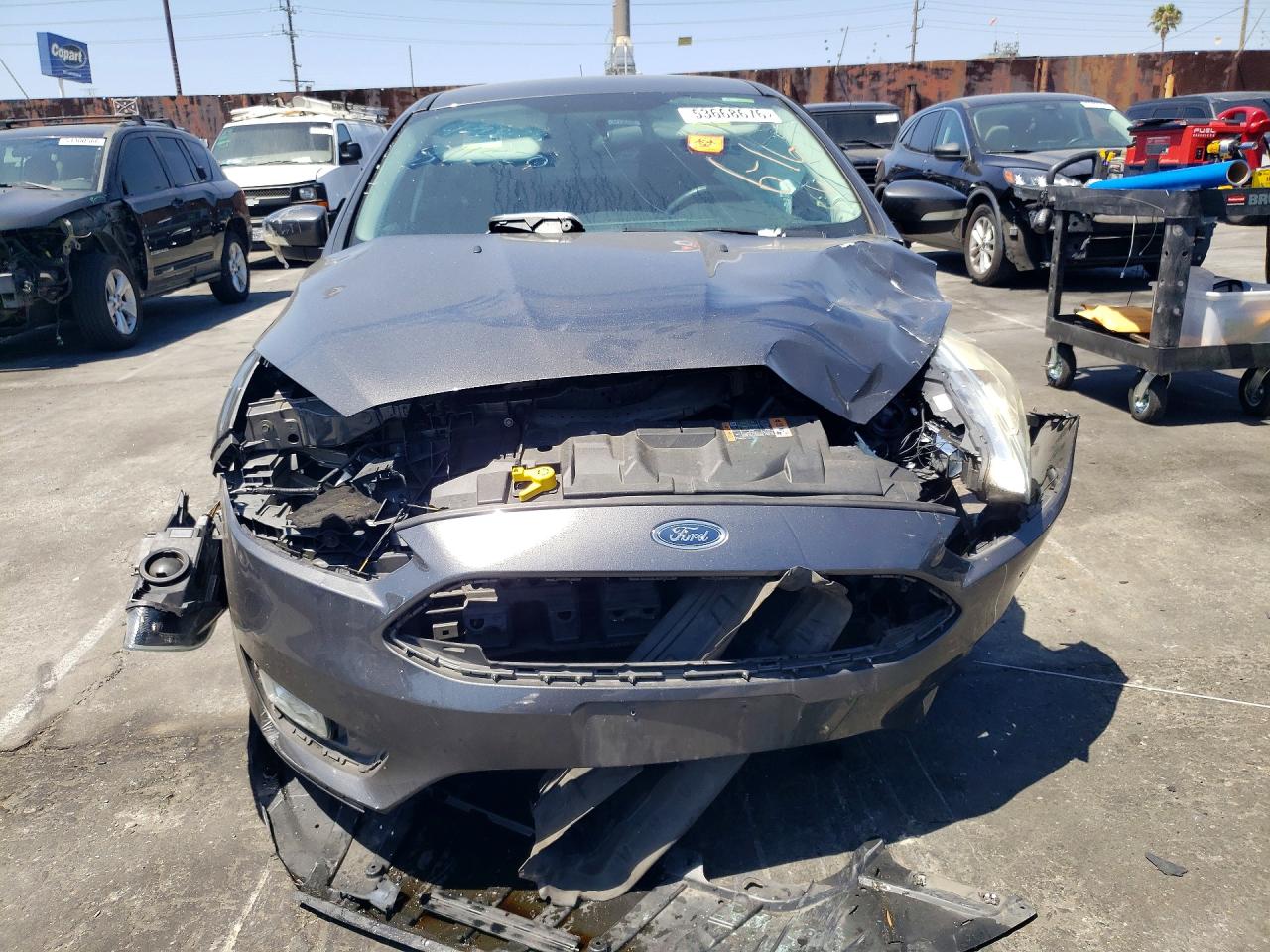 2015 Ford Focus Titanium Серый vin: 1FADP3J25FL231858