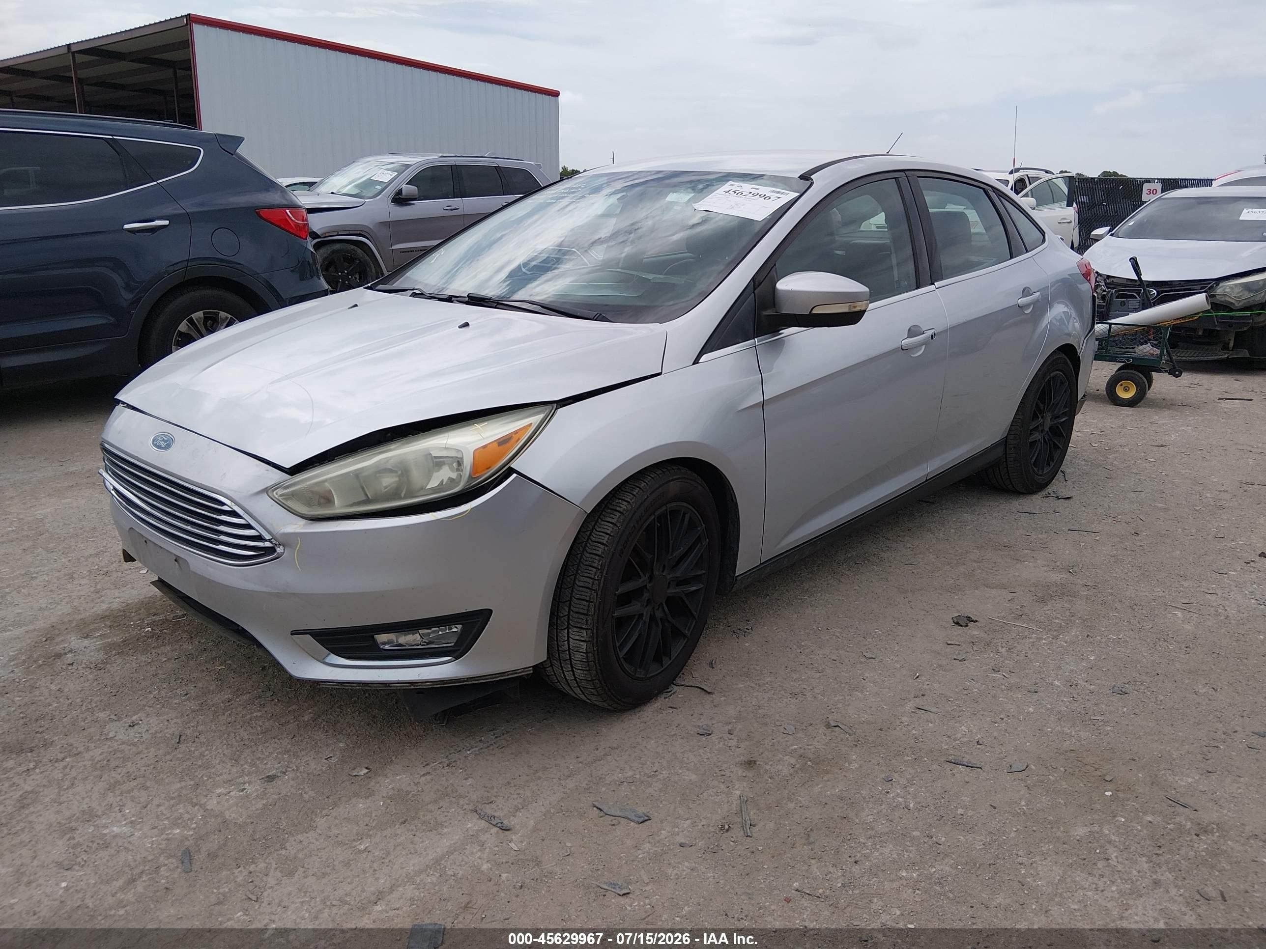 2015 Ford Focus Titanium Silver vin: 1FADP3J25FL235344