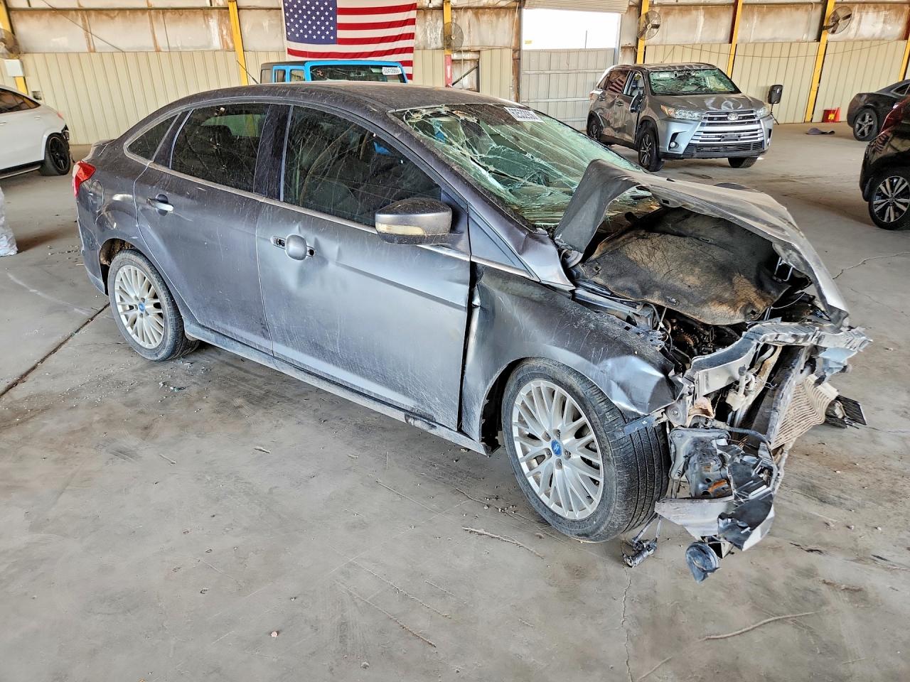 2013 Ford Focus Titanium Серый vin: 1FADP3J26DL177824