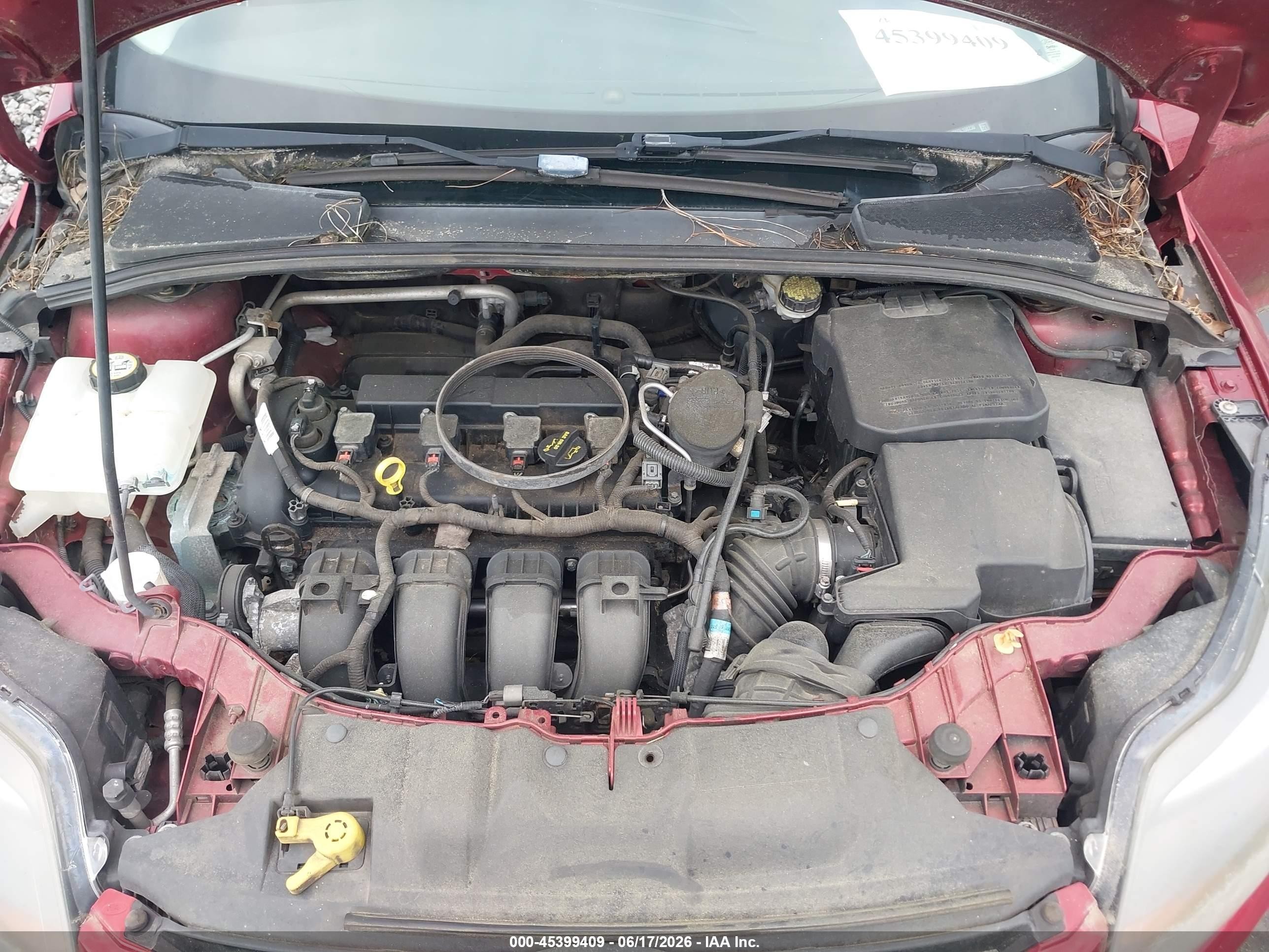 2013 Ford Focus Titanium Red vin: 1FADP3J26DL198236