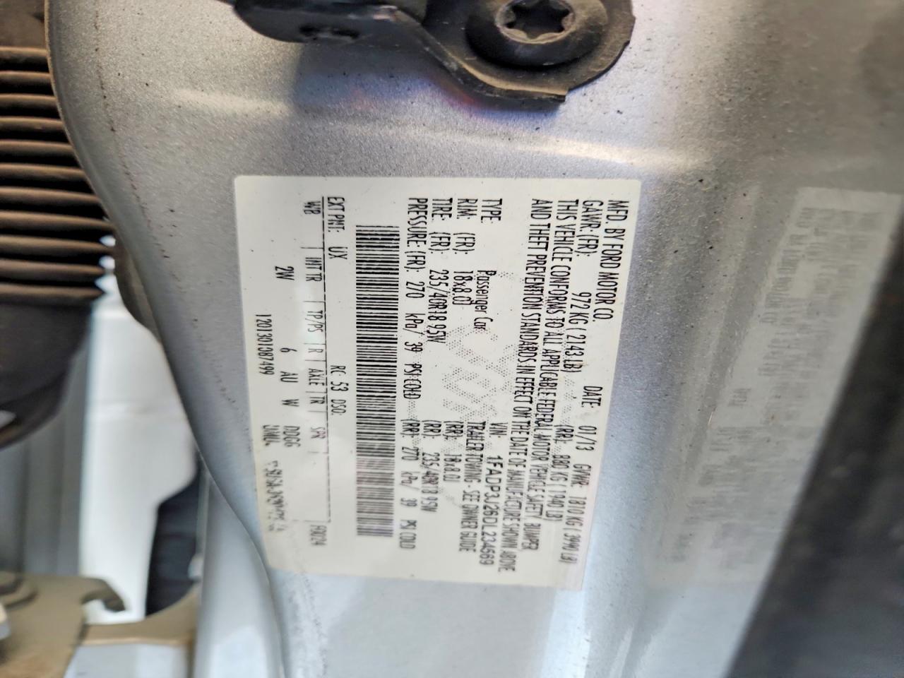 2013 Ford Focus Silver vin: 1FADP3J26DL234569
