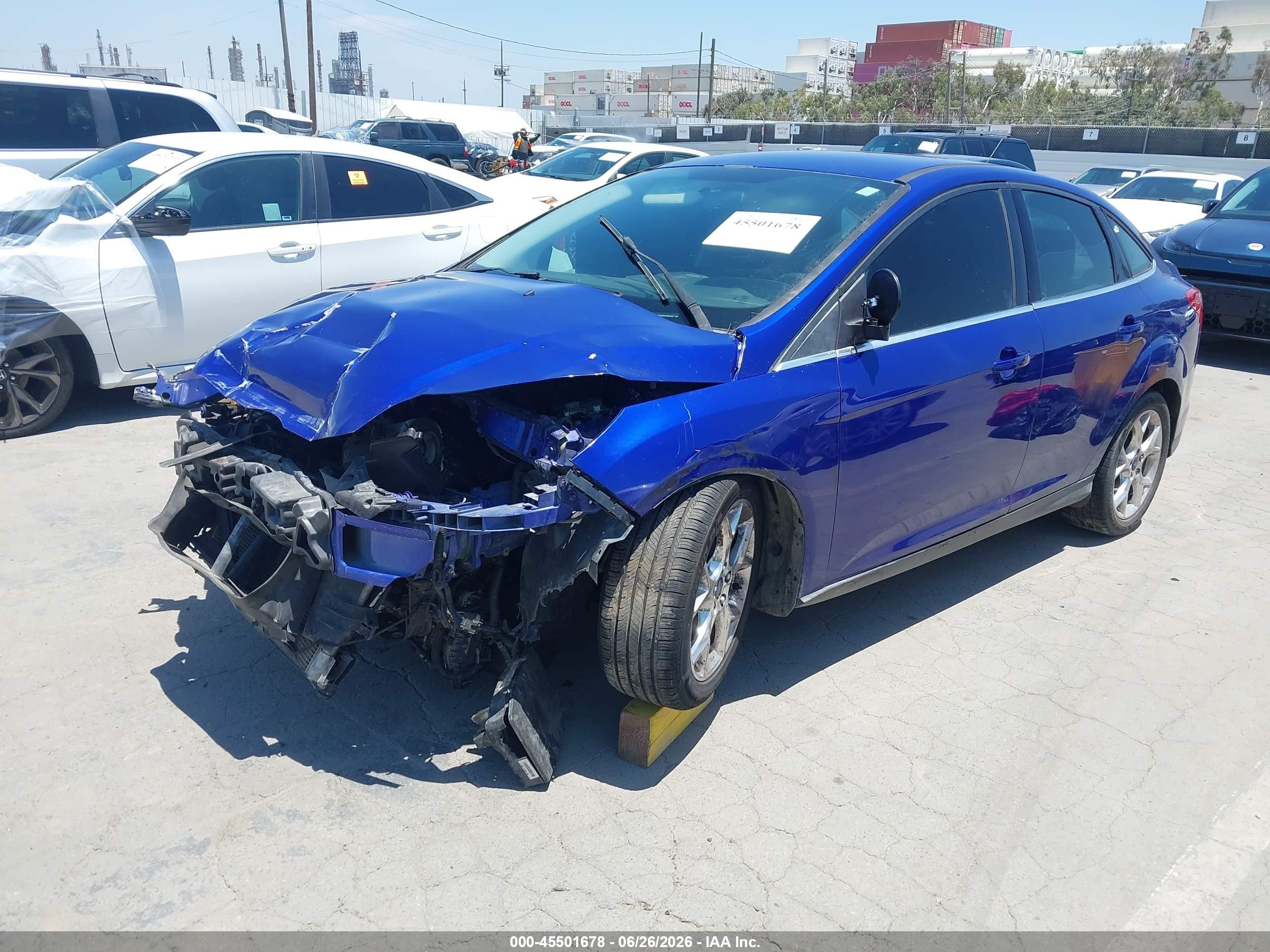 2014 Ford Focus Titanium Blue vin: 1FADP3J26EL357564