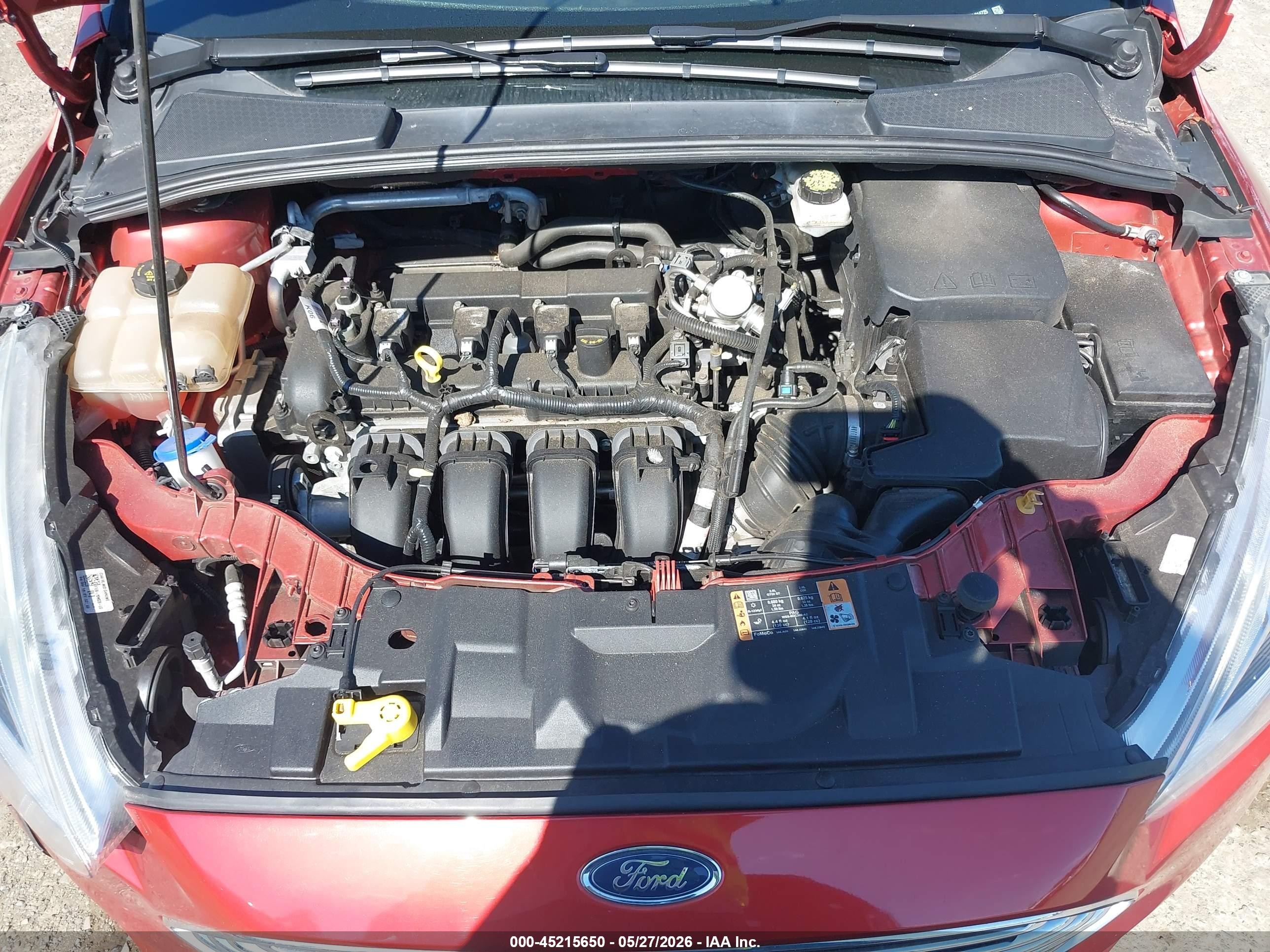 2018 Ford Focus Titanium Red vin: 1FADP3J26JL314725