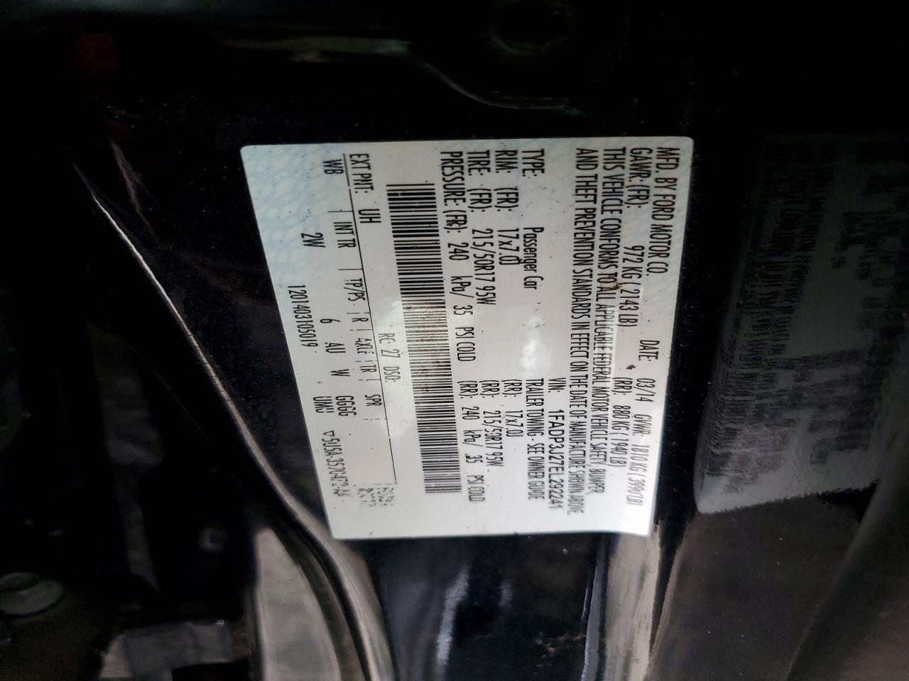 2014 Ford Focus Titanium Black vin: 1FADP3J27EL292241