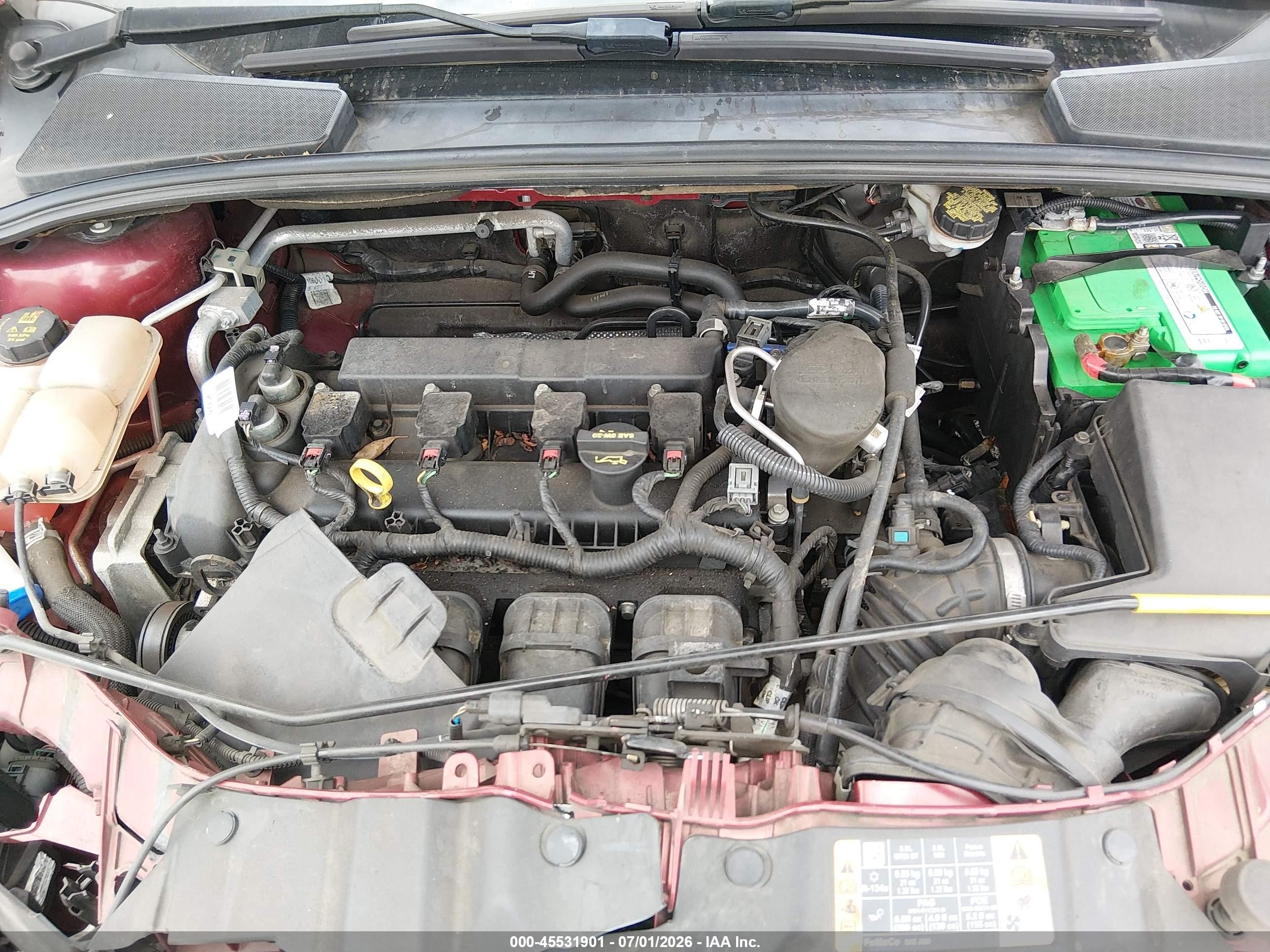 2014 Ford Focus Titanium Red vin: 1FADP3J27EL300435