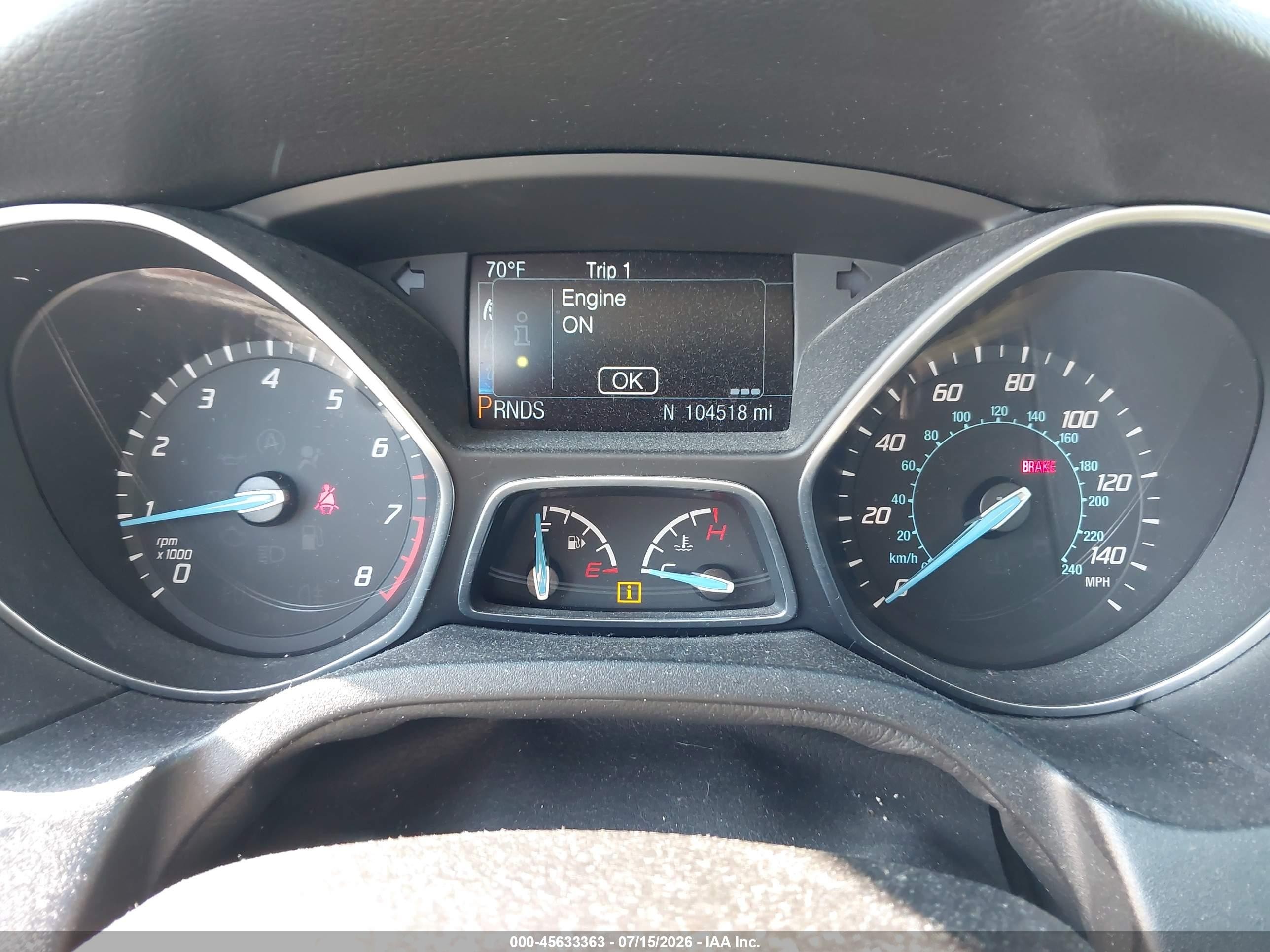 2014 Ford Focus Titanium Gray vin: 1FADP3J27EL407467