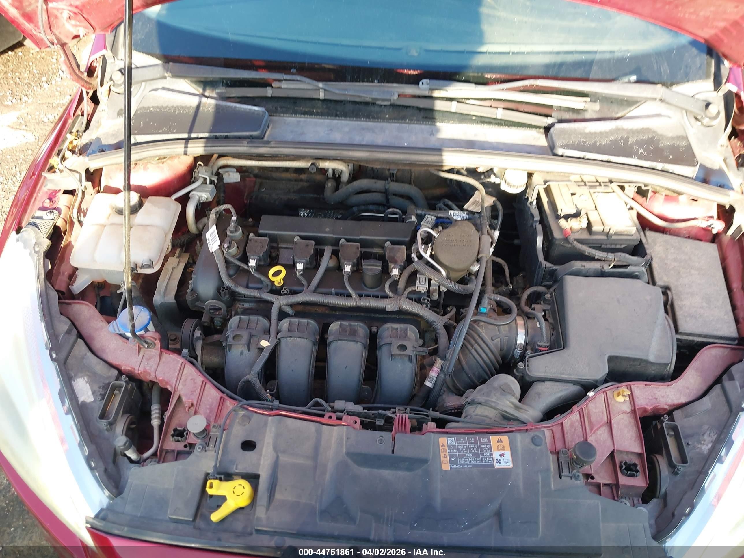 2015 Ford Focus Titanium Red vin: 1FADP3J27FL247446