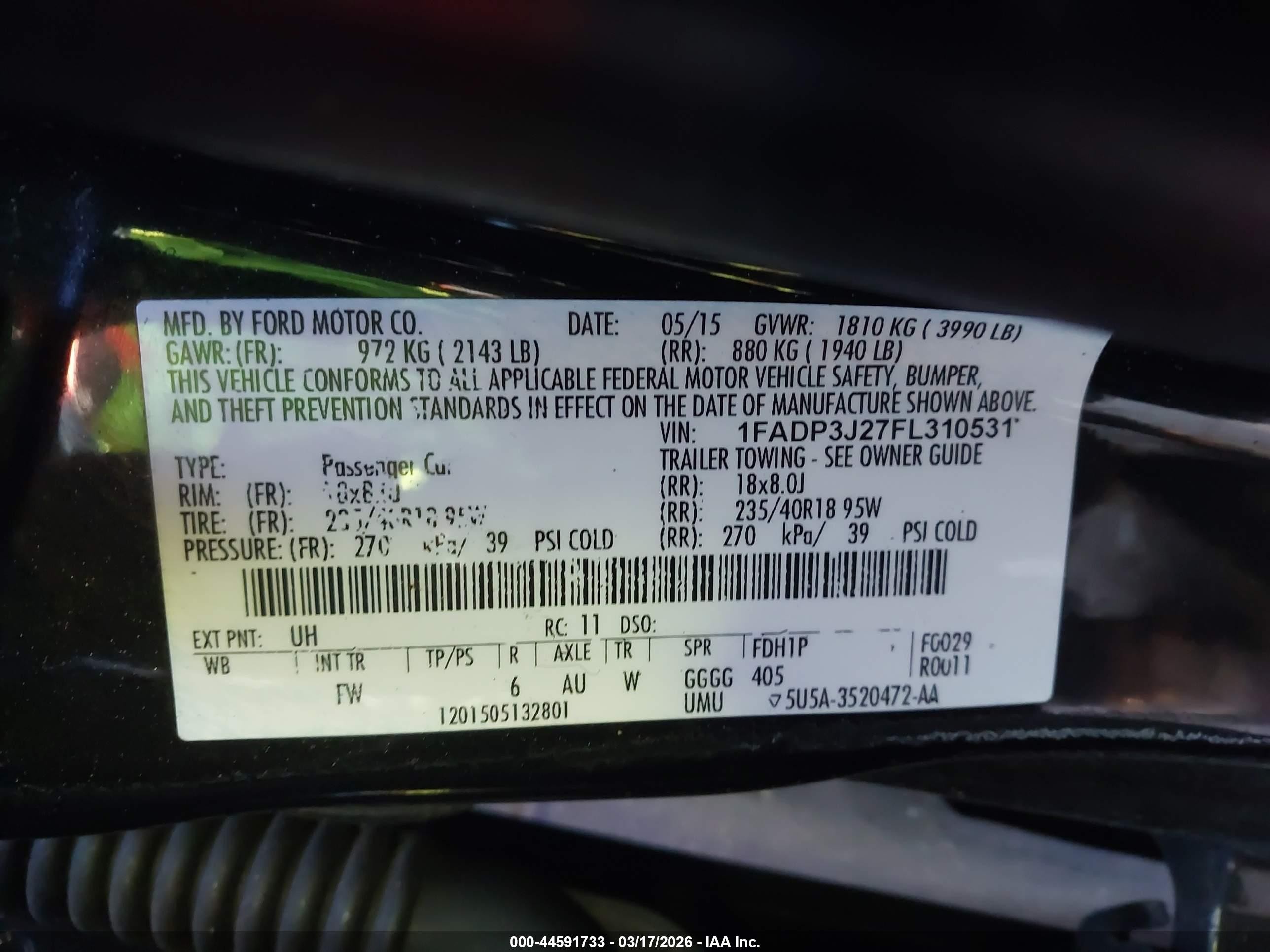 2015 Ford Focus Titanium Gray vin: 1FADP3J27FL310531