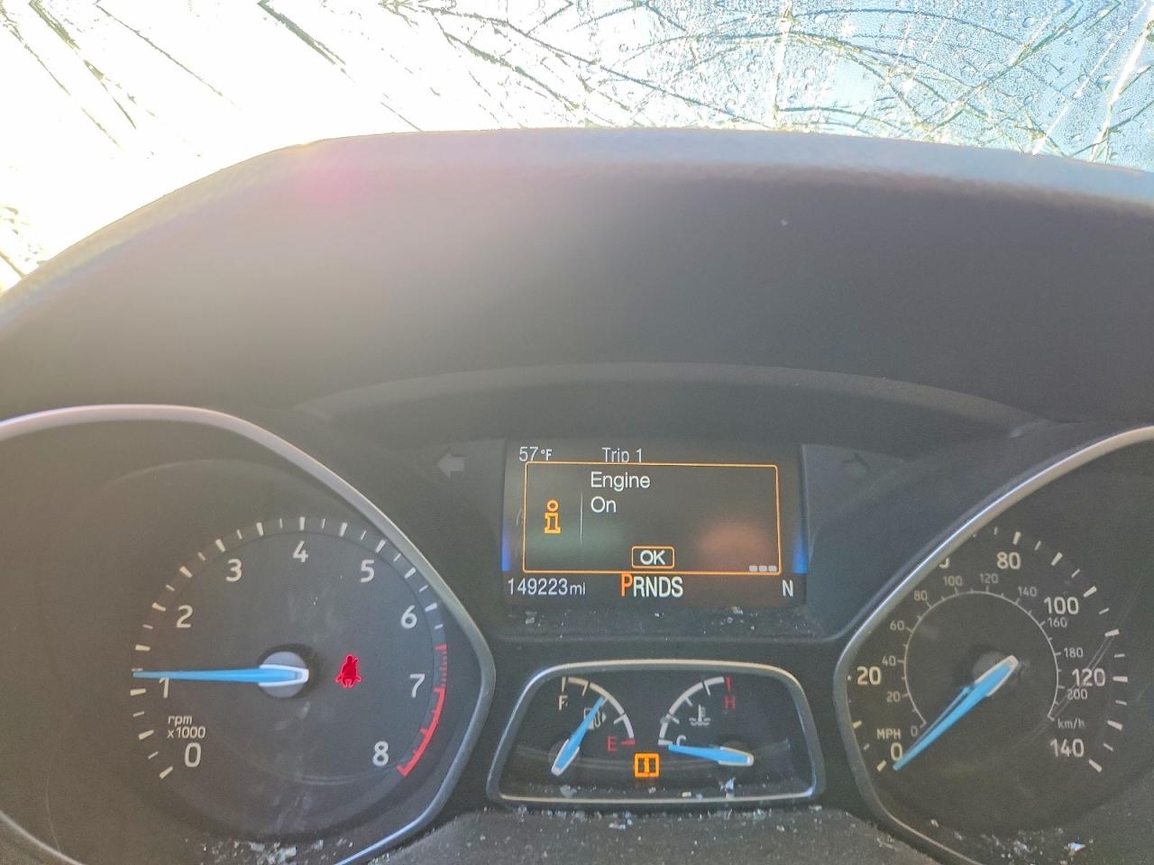 2017 Ford Focus Titanium Синий vin: 1FADP3J27HL268557