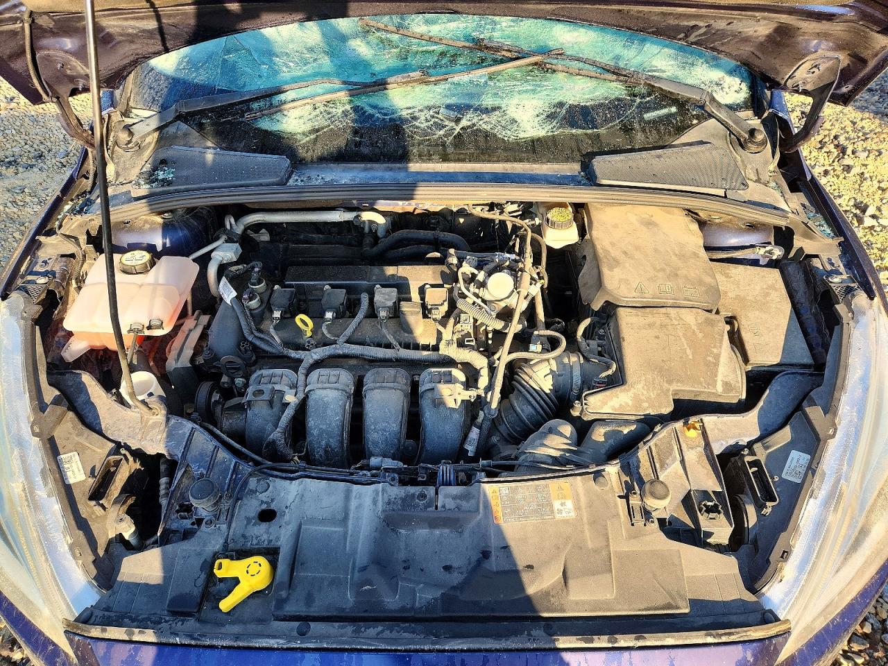2017 Ford Focus Titanium Синий vin: 1FADP3J27HL268557