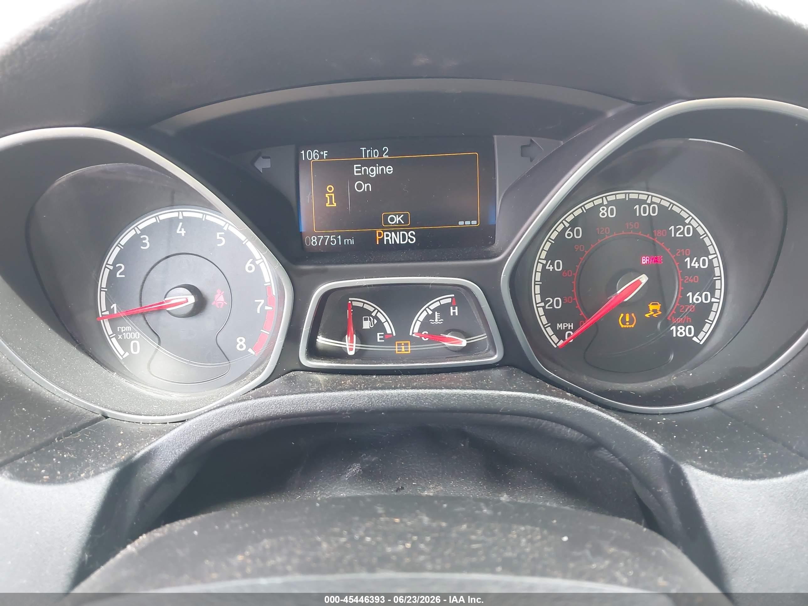 2014 Ford Focus Titanium Gray vin: 1FADP3J28EL117593