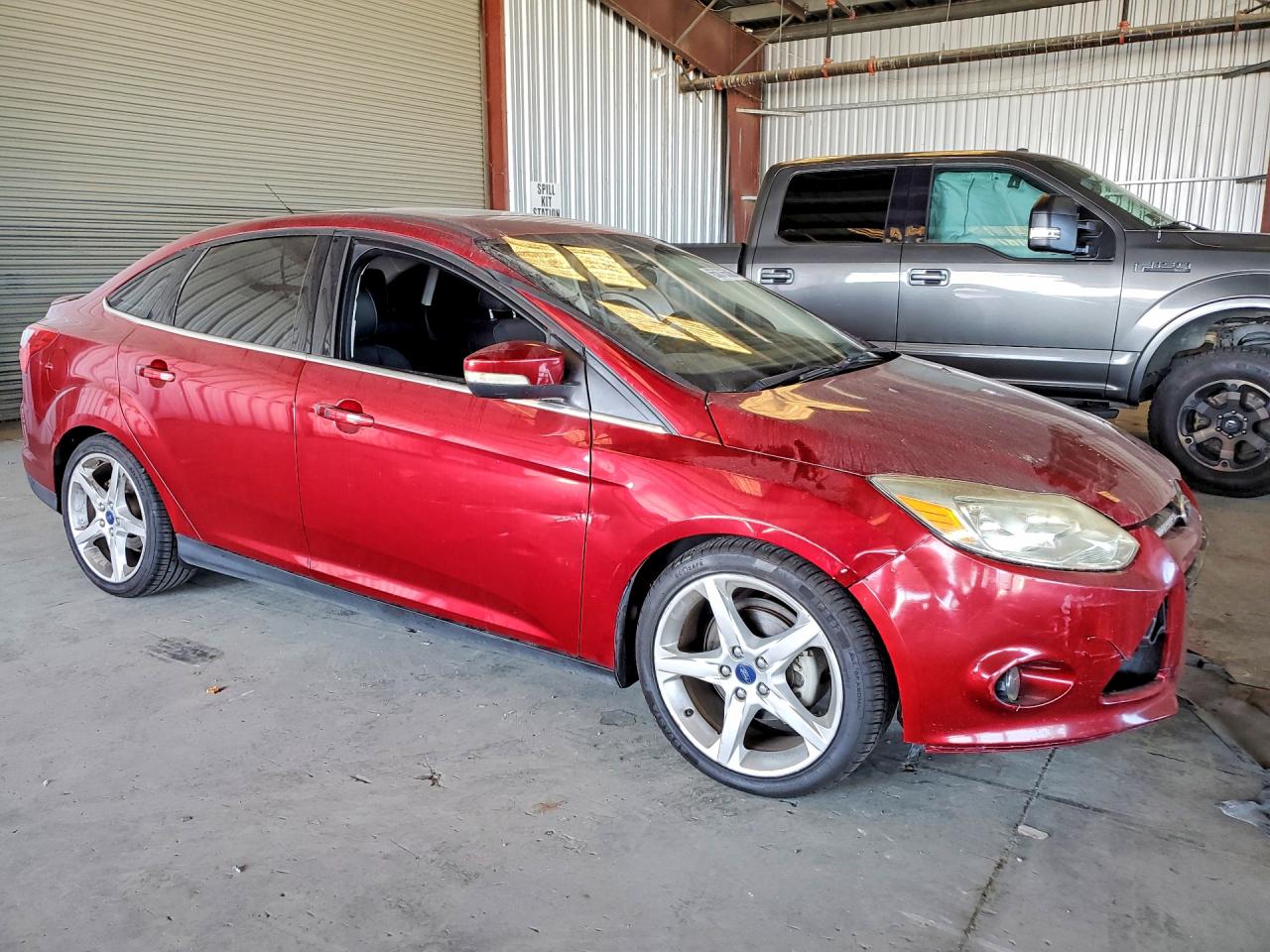 2014 Ford Focus Titanium Red vin: 1FADP3J28EL342421