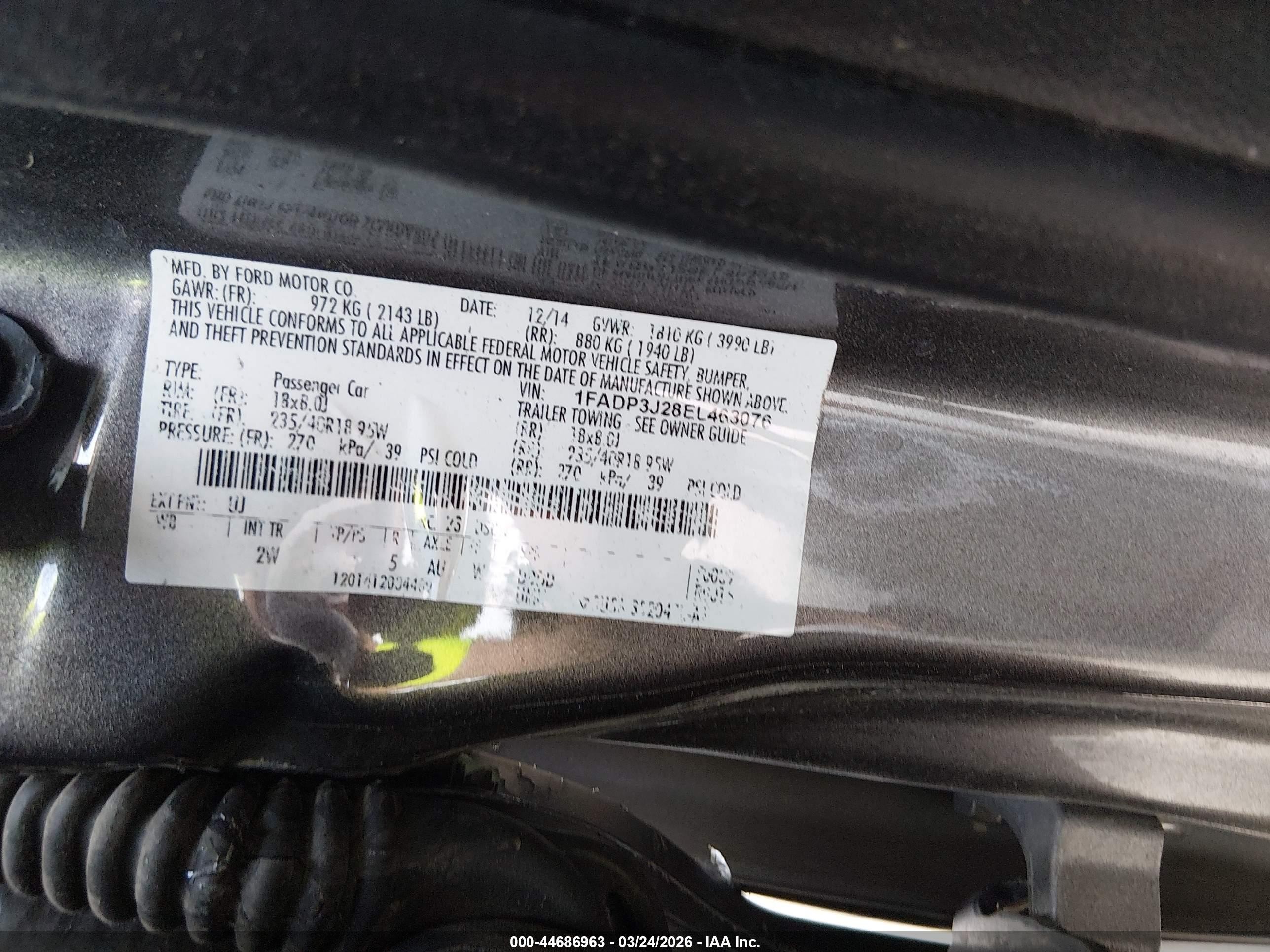 2014 Ford Focus Titanium Gray vin: 1FADP3J28EL463076