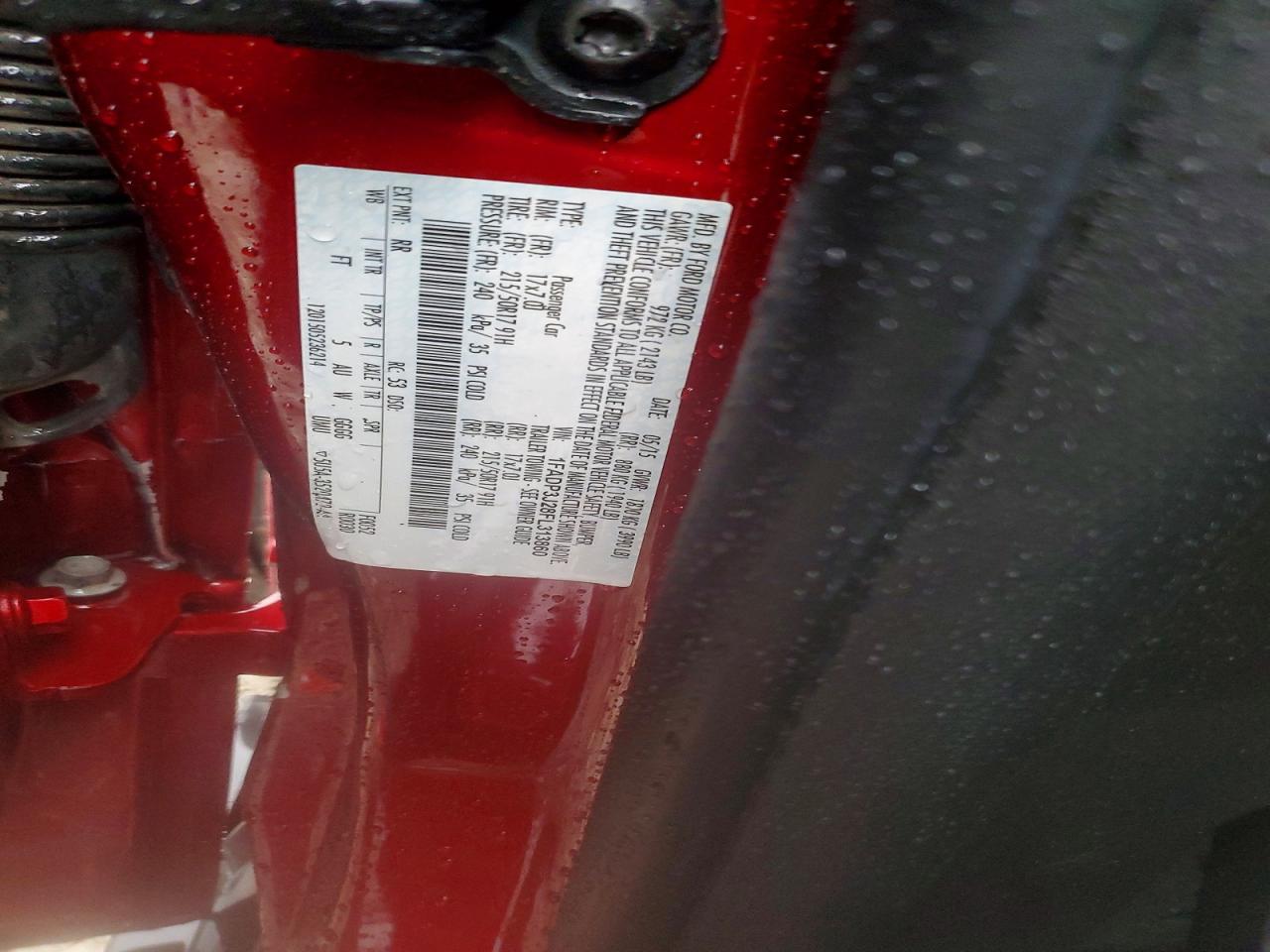 2015 Ford Focus Titanium Темно-бордовый vin: 1FADP3J28FL313860