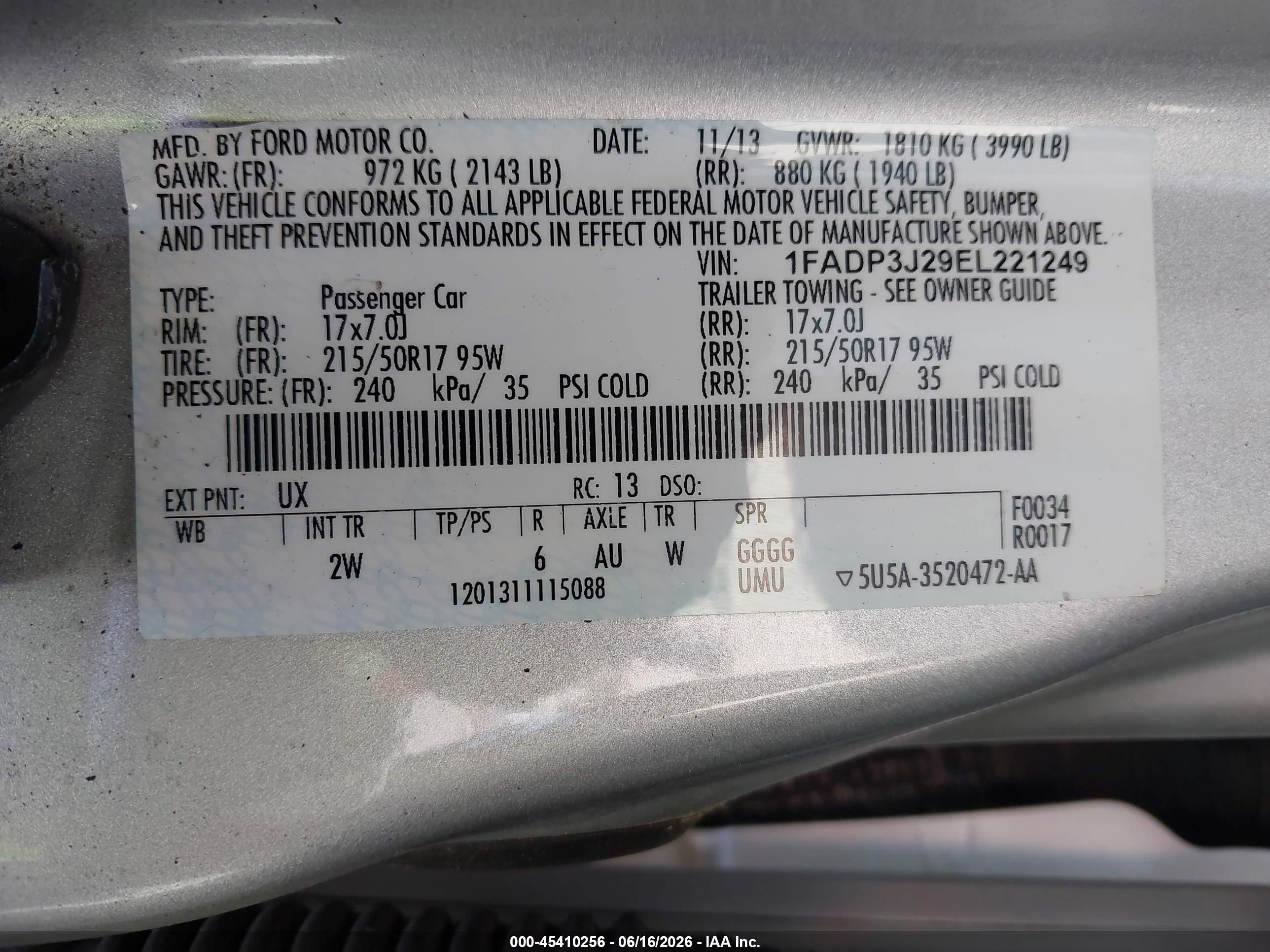2014 Ford Focus Titanium Silver vin: 1FADP3J29EL221249