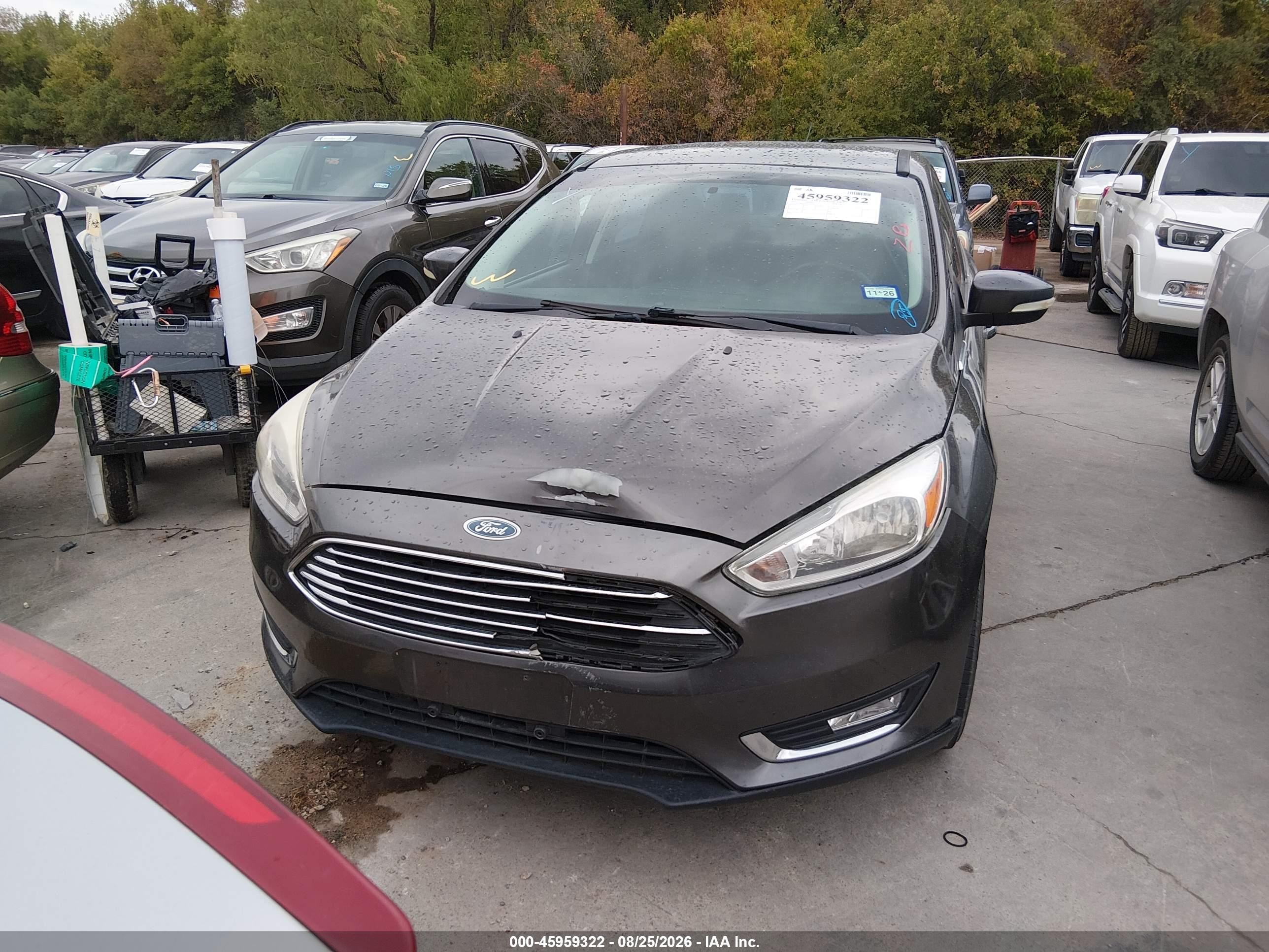 2015 Ford Focus Titanium Gray vin: 1FADP3J29FL232270