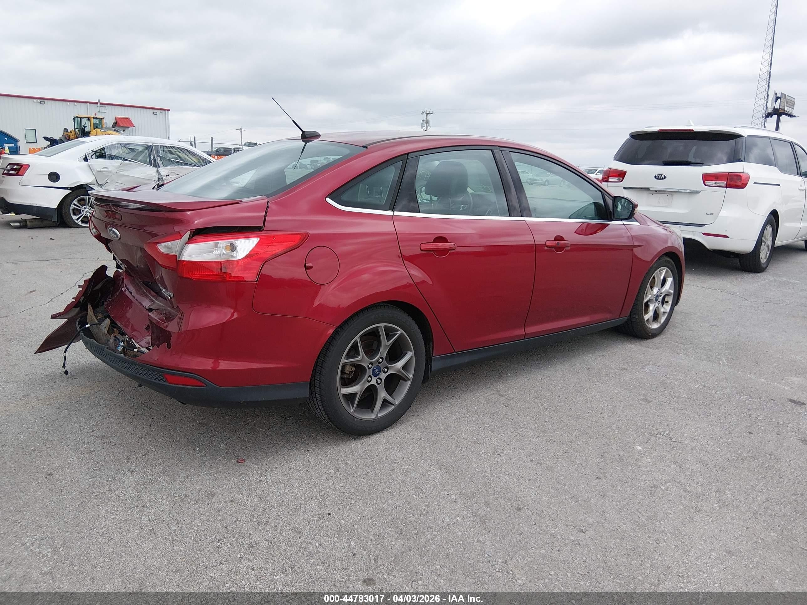 2014 Ford Focus Titanium Red vin: 1FADP3J2XEL155794