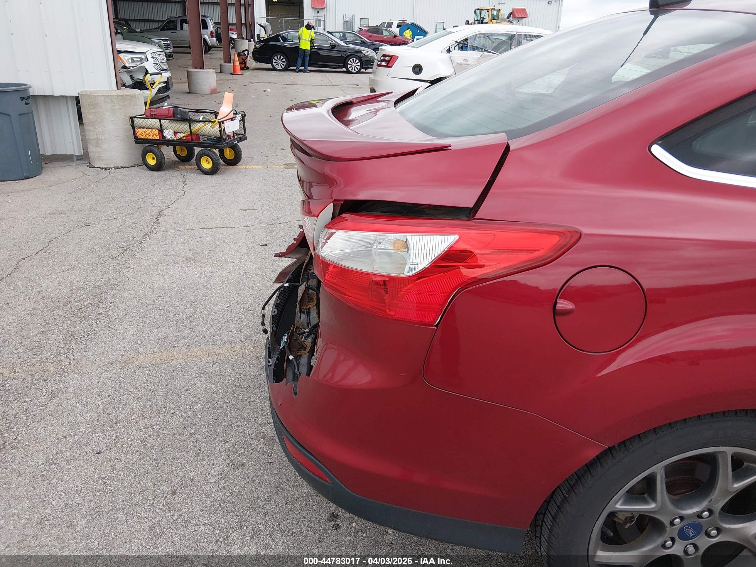 2014 Ford Focus Titanium Red vin: 1FADP3J2XEL155794