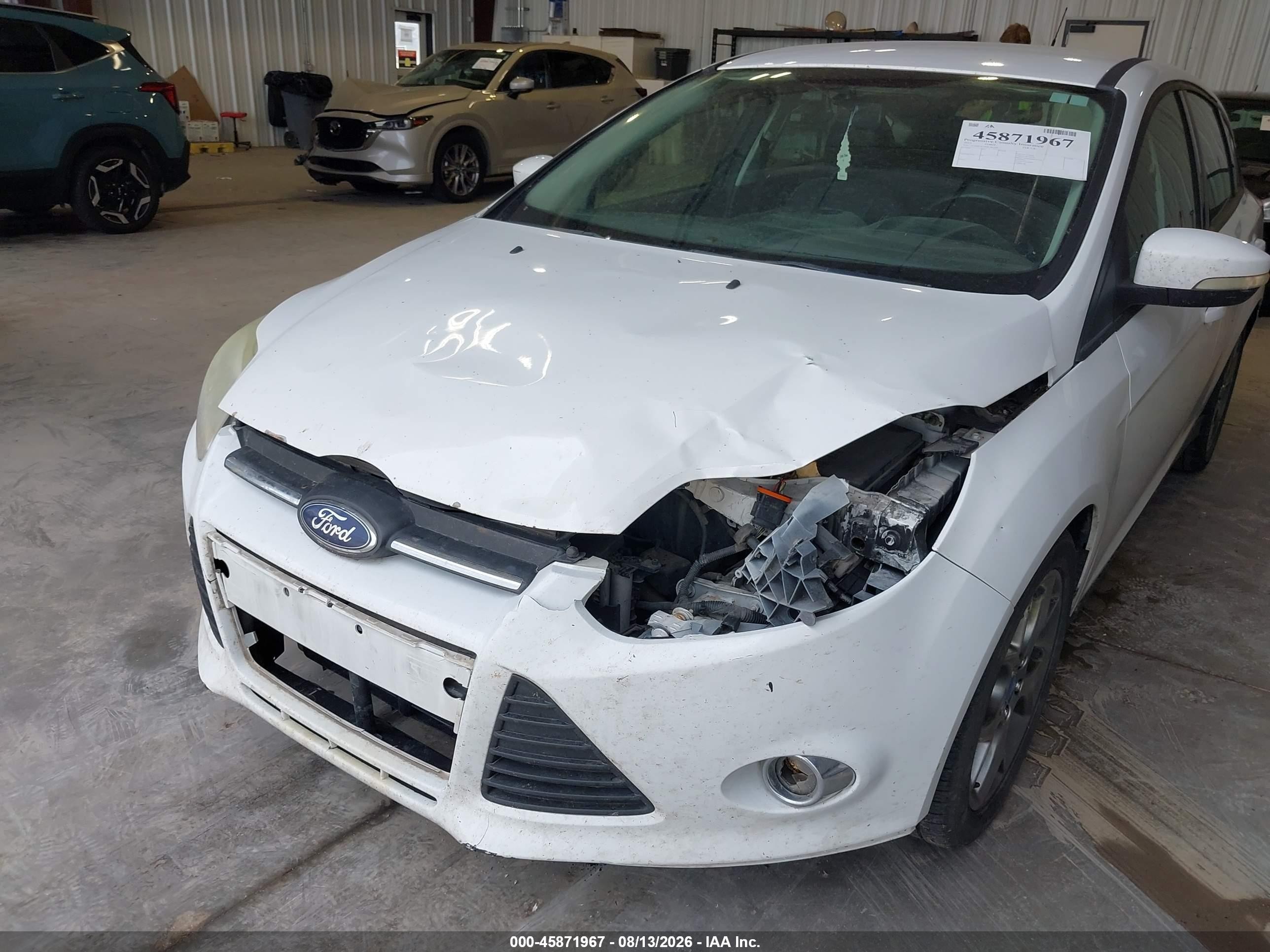 2013 Ford Focus Se White vin: 1FADP3K20DL185268