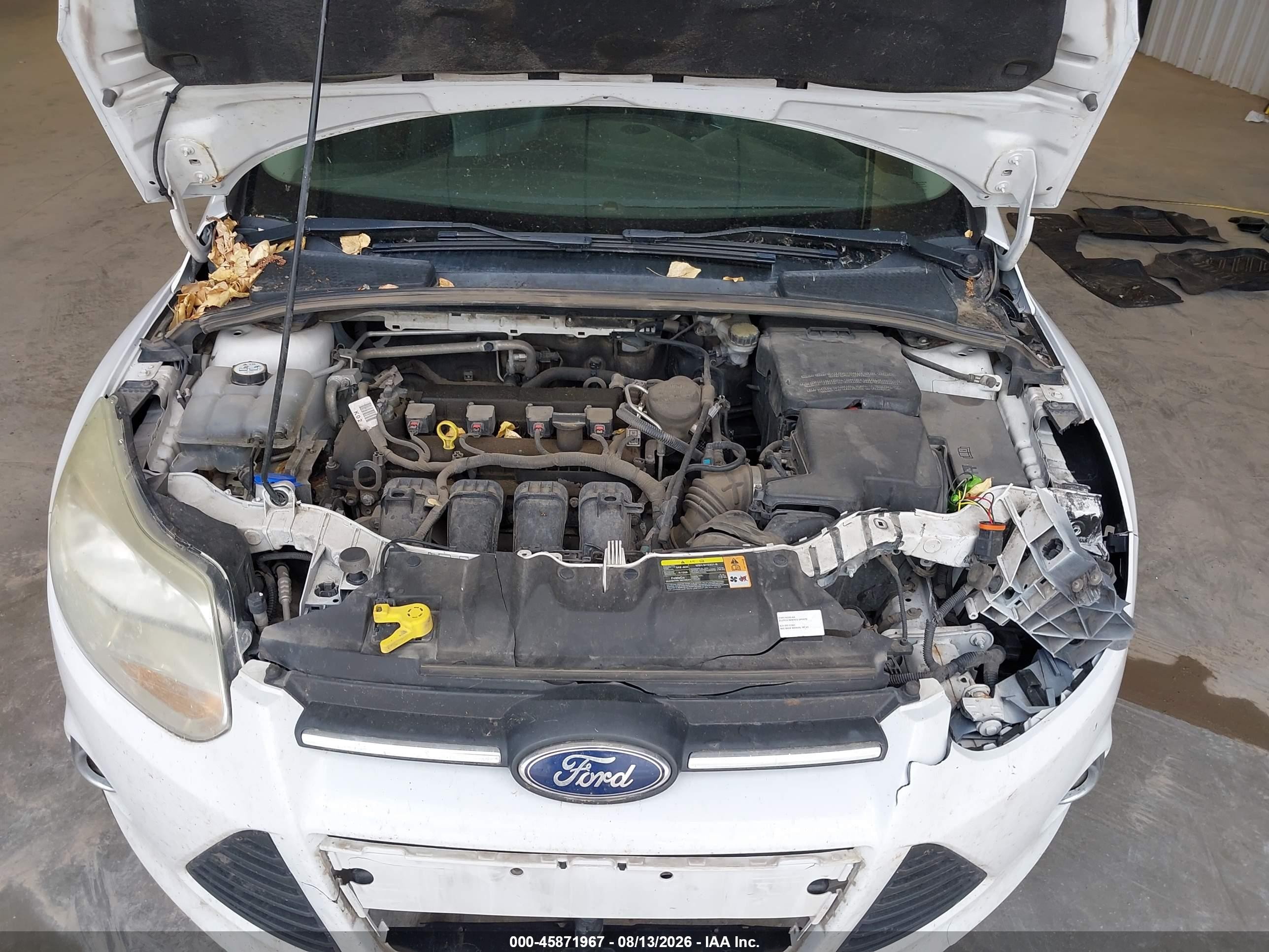 2013 Ford Focus Se White vin: 1FADP3K20DL185268