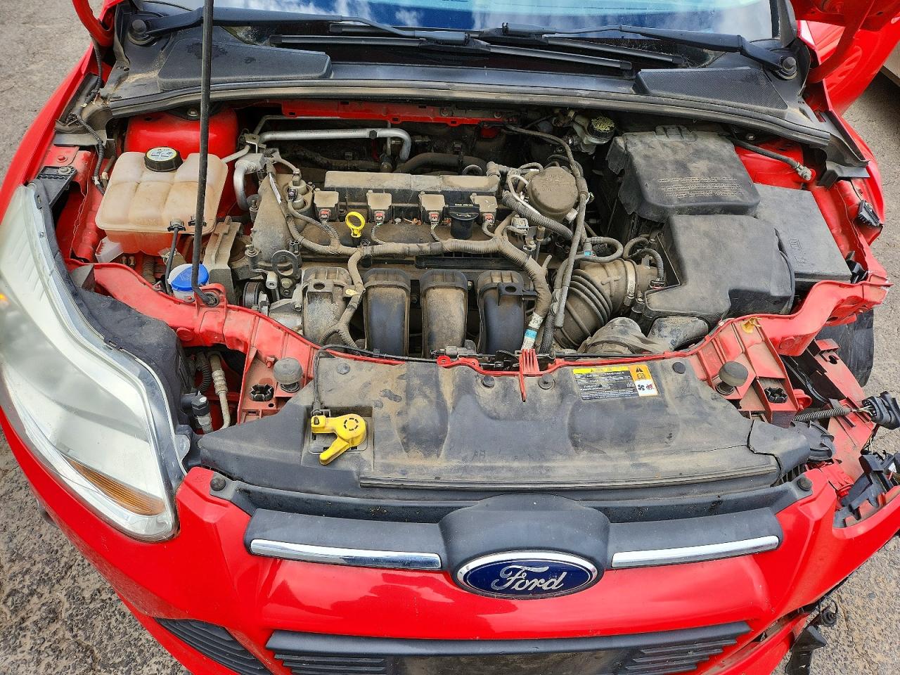 2013 Ford Focus 4d S Red vin: 1FADP3K20DL204966