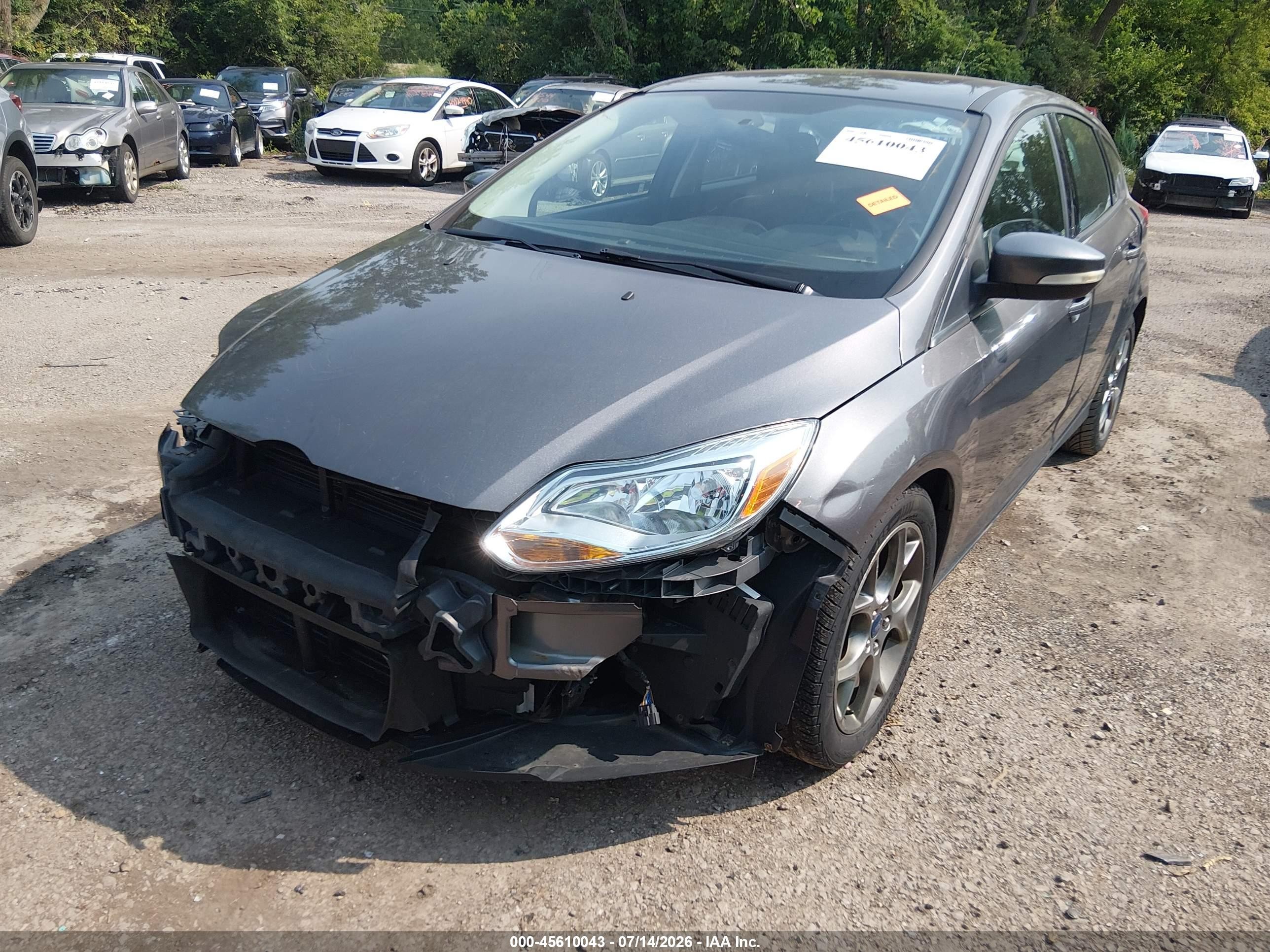2013 Ford Focus Se Gray vin: 1FADP3K20DL218978