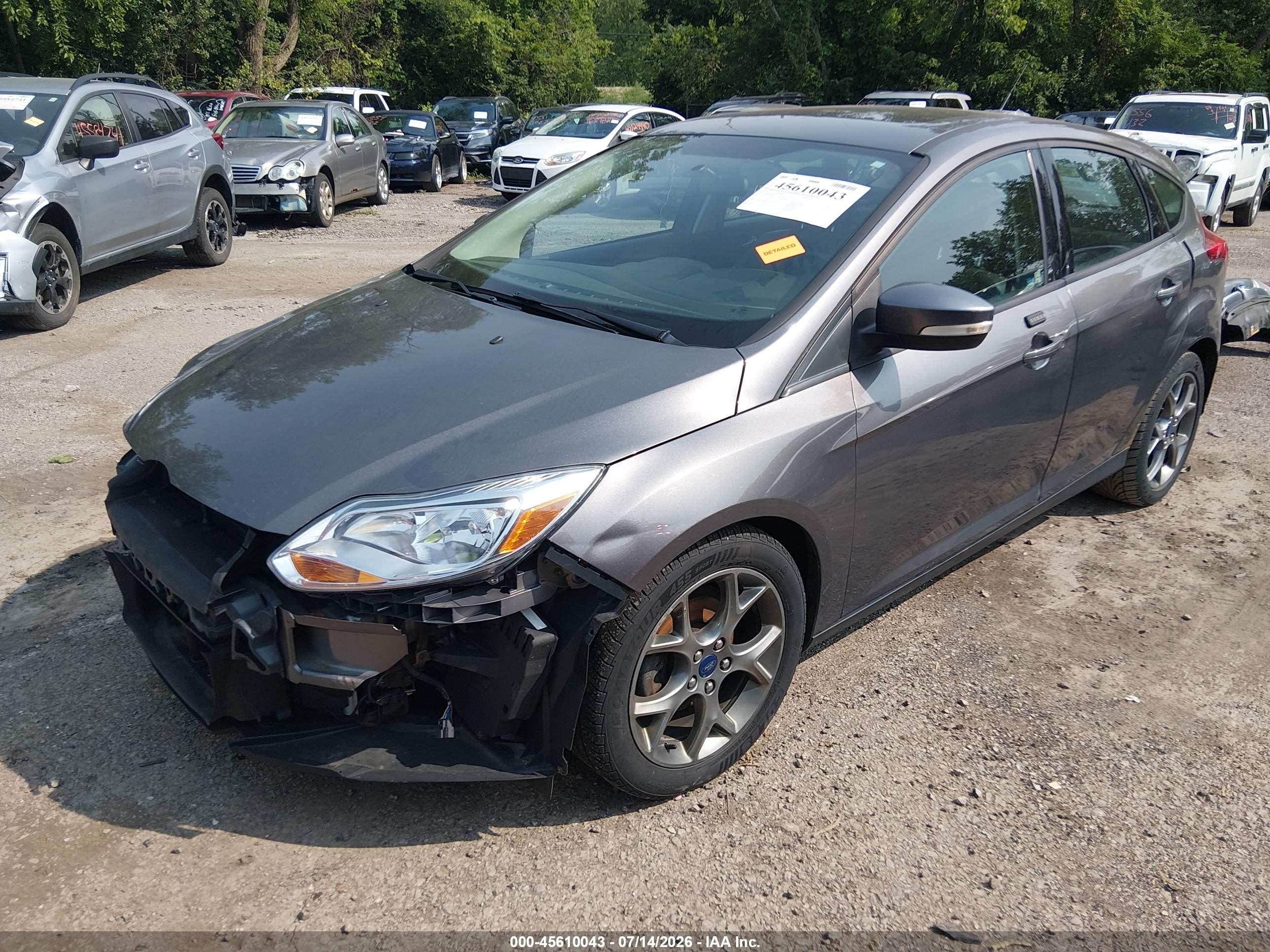 2013 Ford Focus Se Gray vin: 1FADP3K20DL218978
