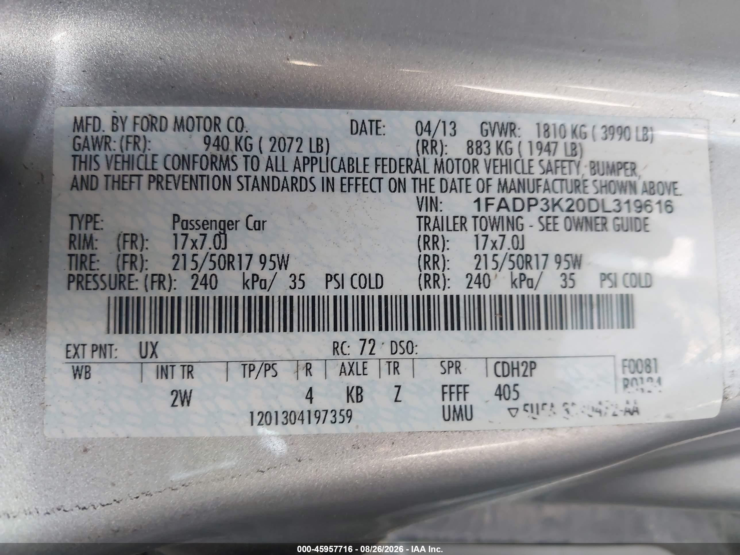 2013 Ford Focus Se Silver vin: 1FADP3K20DL319616