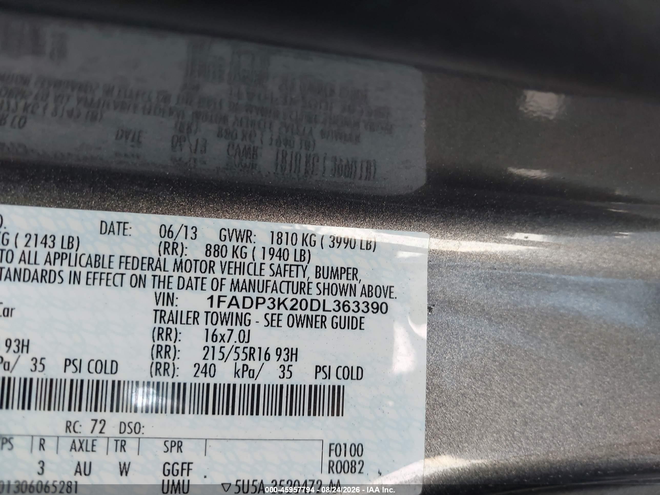 2013 Ford Focus Se Gray vin: 1FADP3K20DL363390