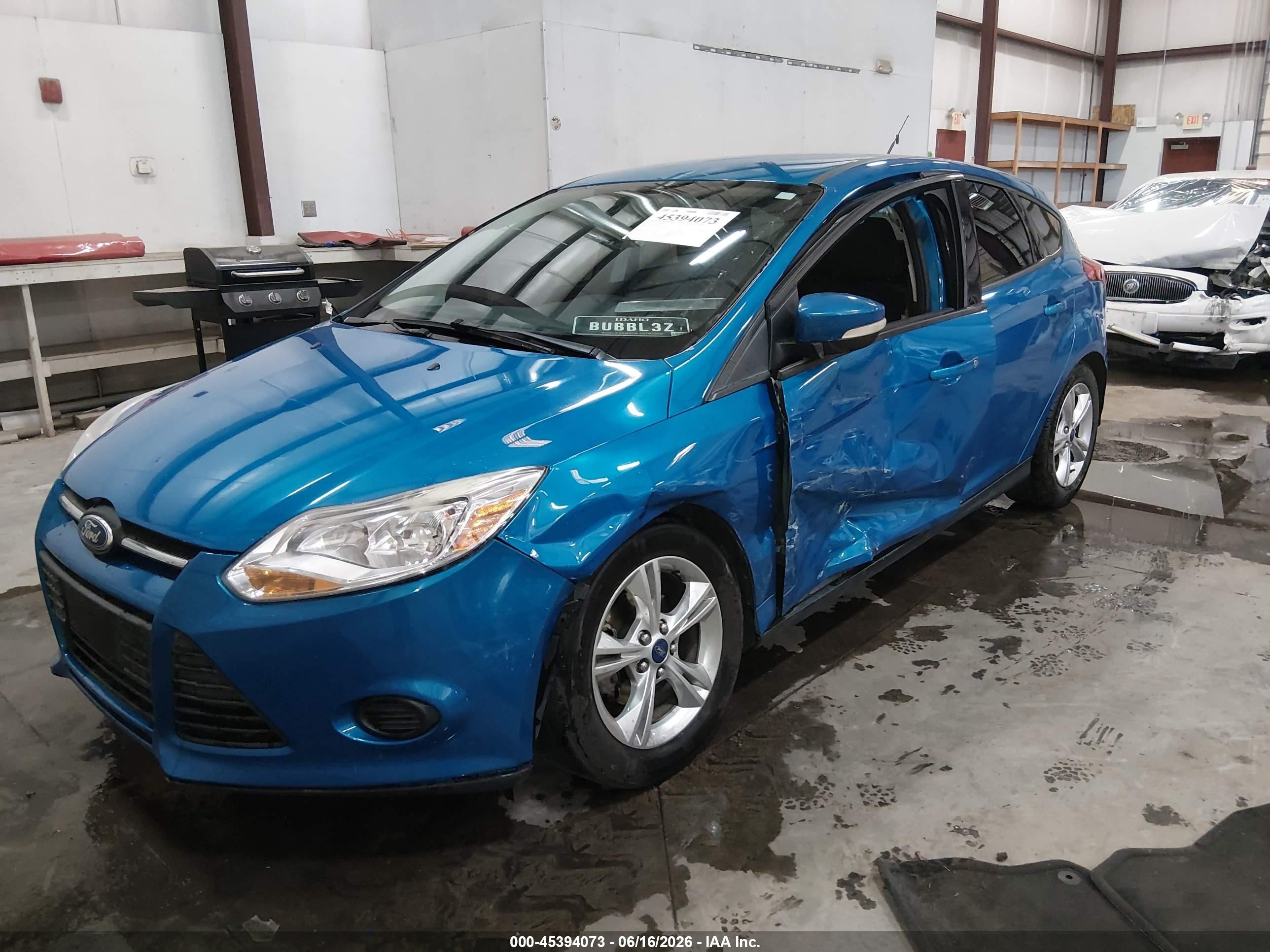 2014 Ford Focus Se Blue vin: 1FADP3K20EL138467