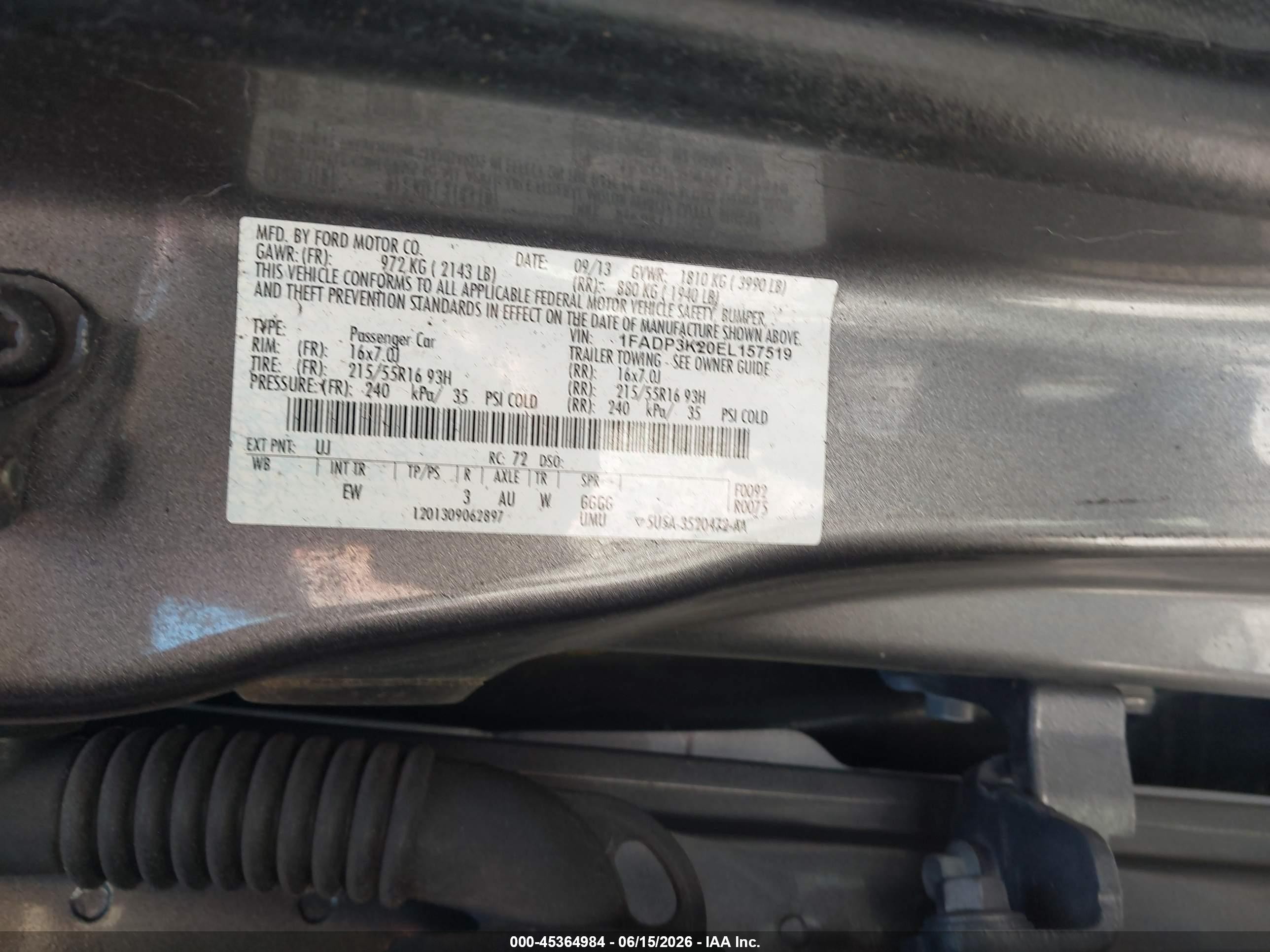 2014 Ford Focus Se Gray vin: 1FADP3K20EL157519