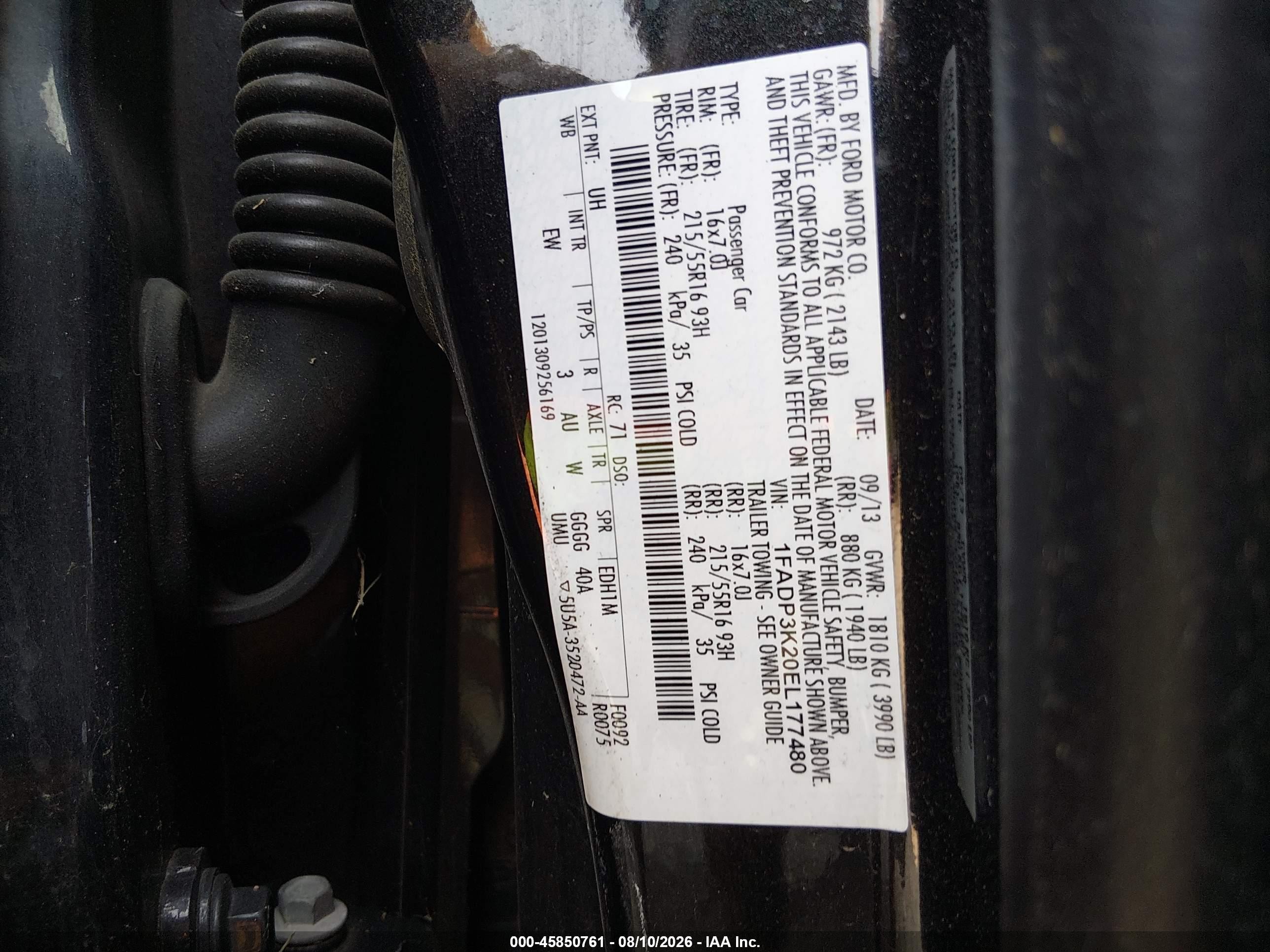 2014 Ford Focus Se Черный vin: 1FADP3K20EL177480