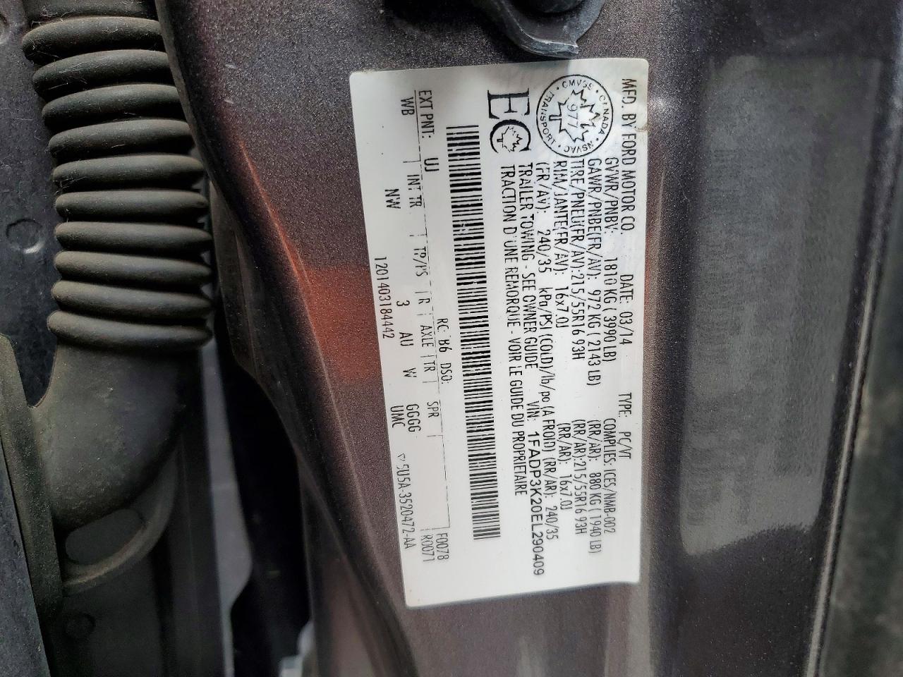 2014 Ford Focus Se Gray vin: 1FADP3K20EL290409