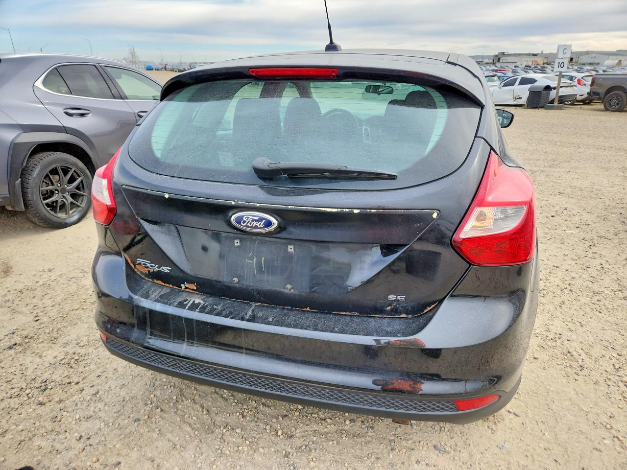 2014 Ford Focus Se Black vin: 1FADP3K20EL338135