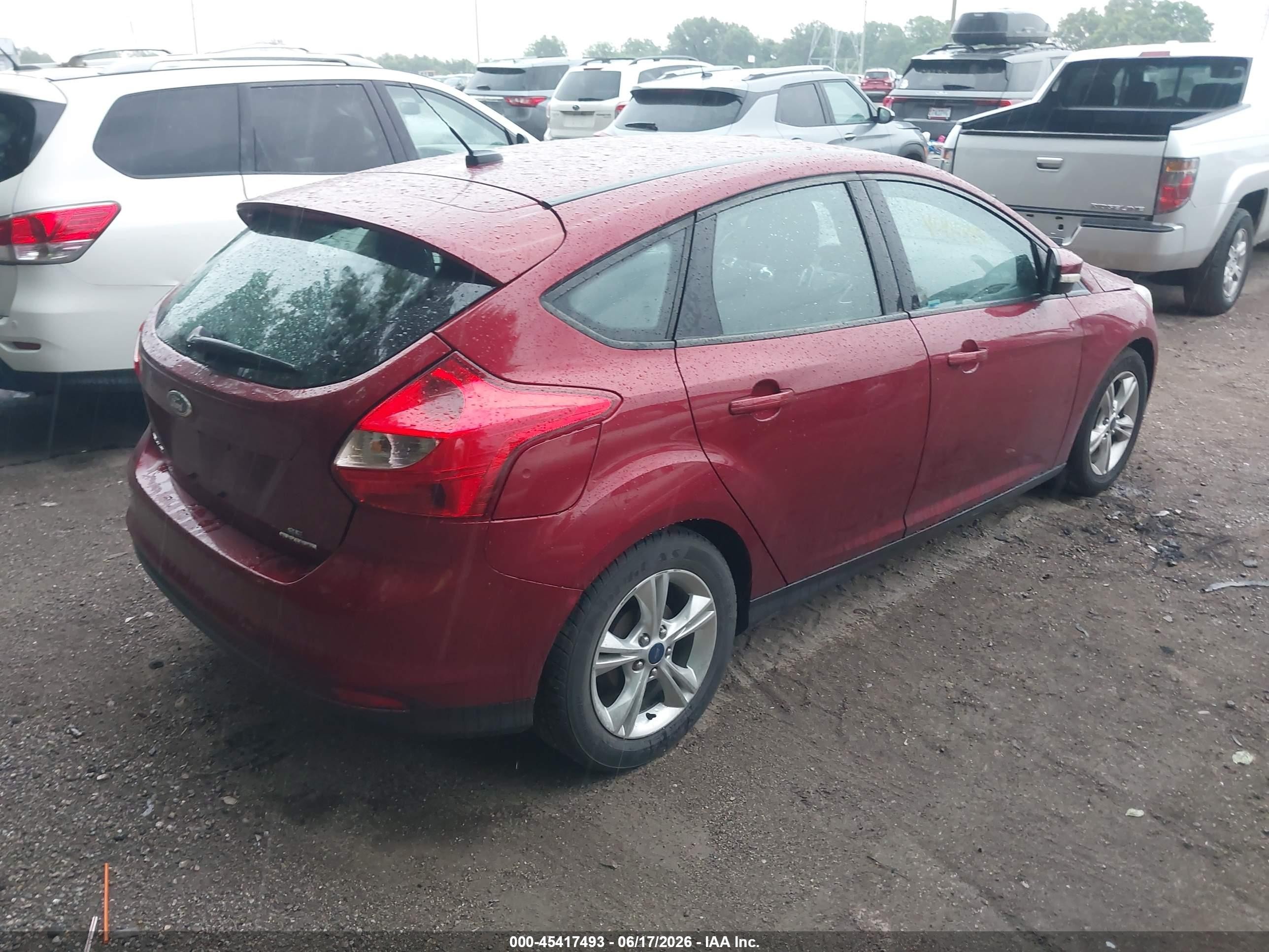 2014 Ford Focus Se Red vin: 1FADP3K20EL389053