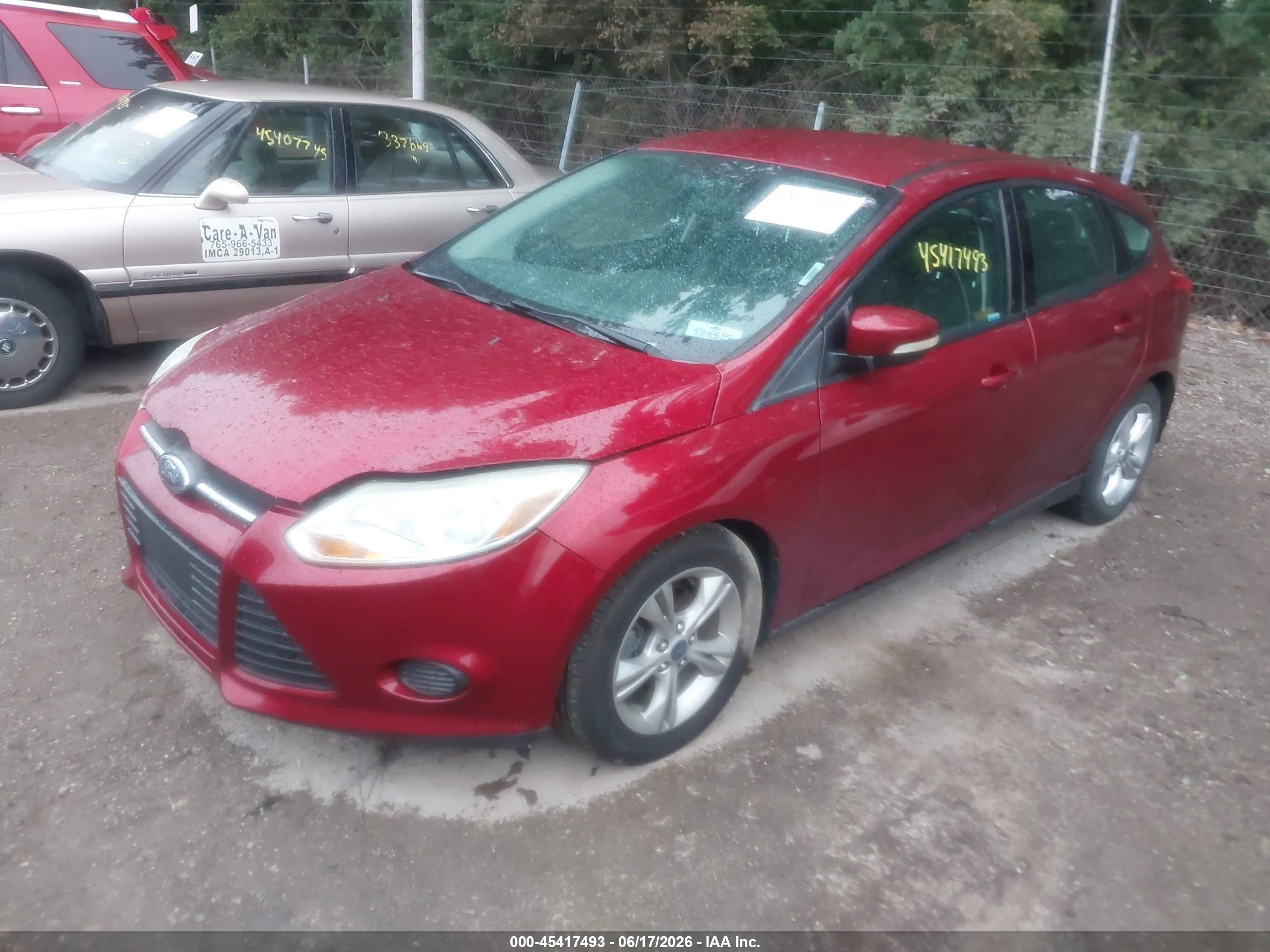 2014 Ford Focus Se Red vin: 1FADP3K20EL389053