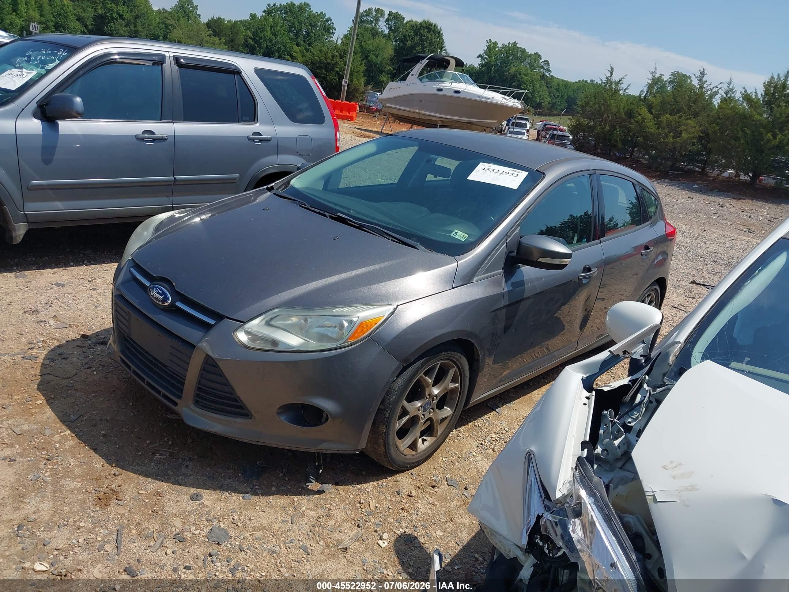 2014 Ford Focus Se Gray vin: 1FADP3K20EL395676