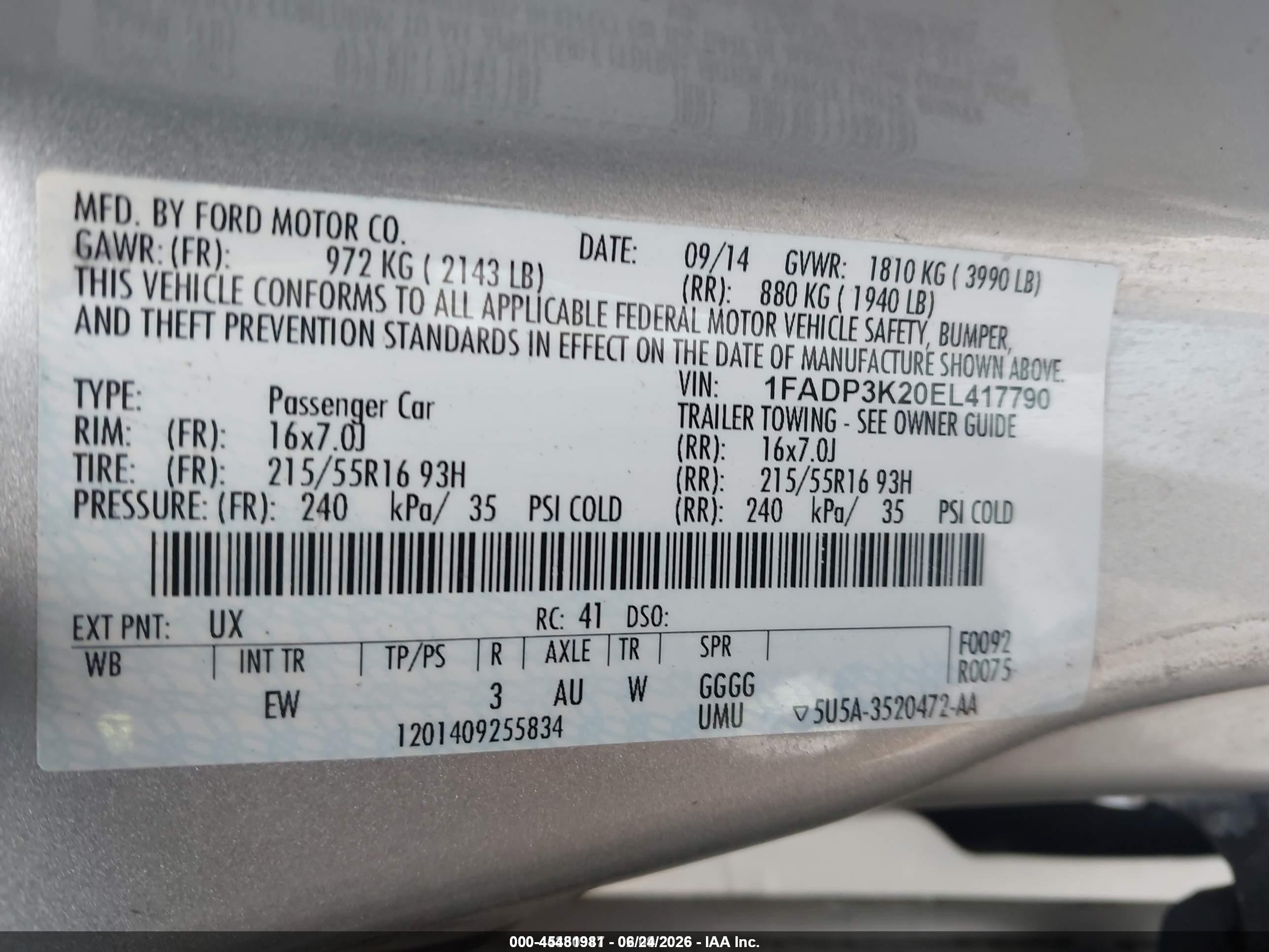 2014 Ford Focus Se Серебряный vin: 1FADP3K20EL417790