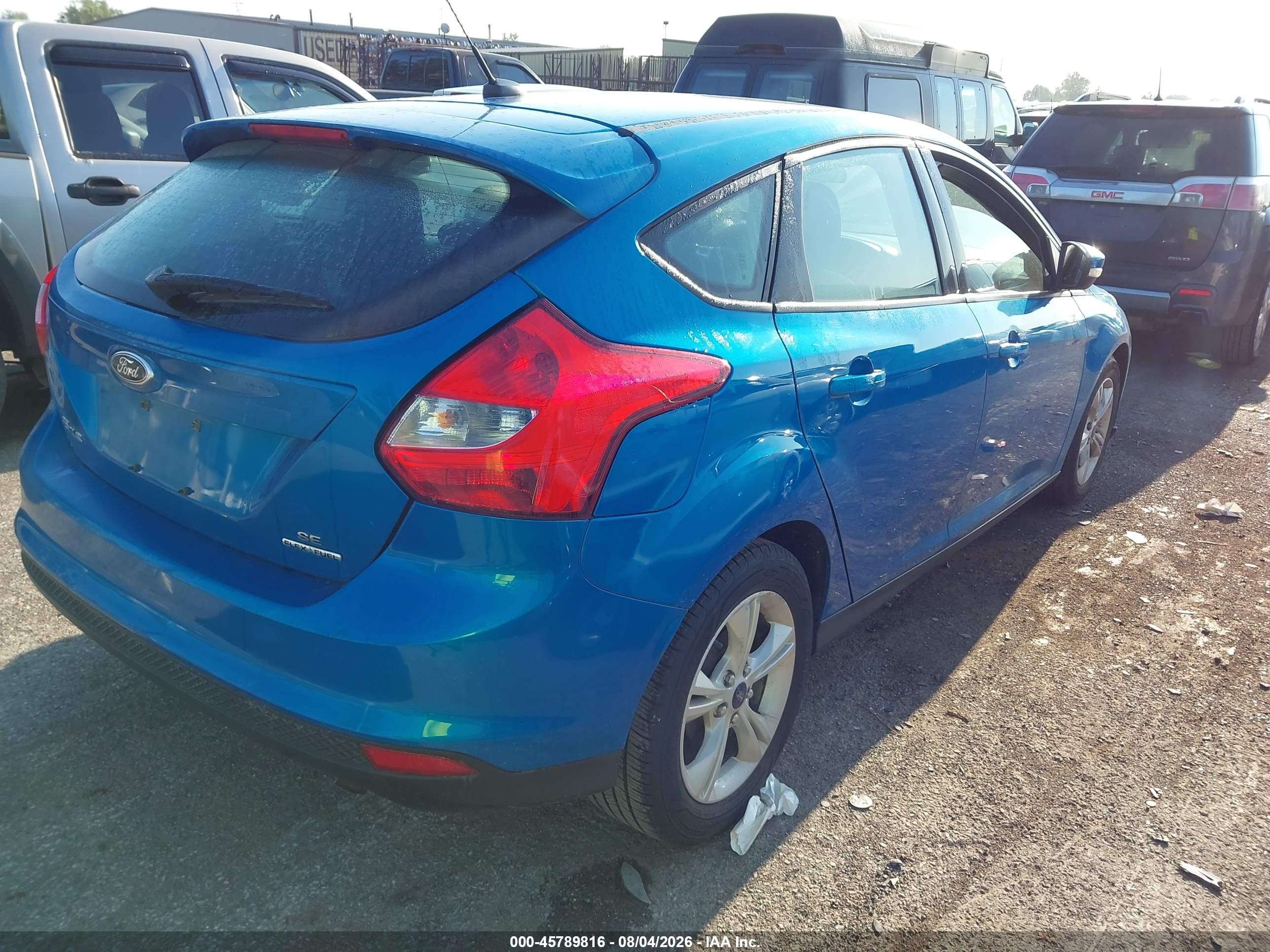2014 Ford Focus Se Blue vin: 1FADP3K20EL431995