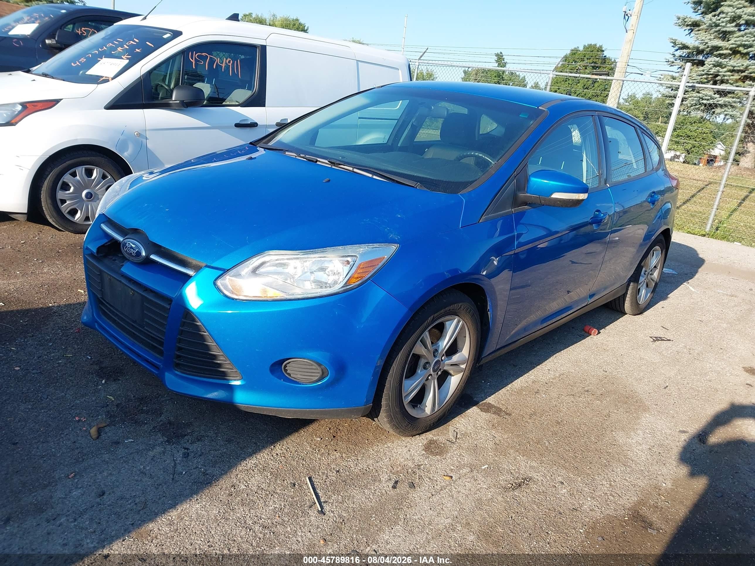 2014 Ford Focus Se Blue vin: 1FADP3K20EL431995