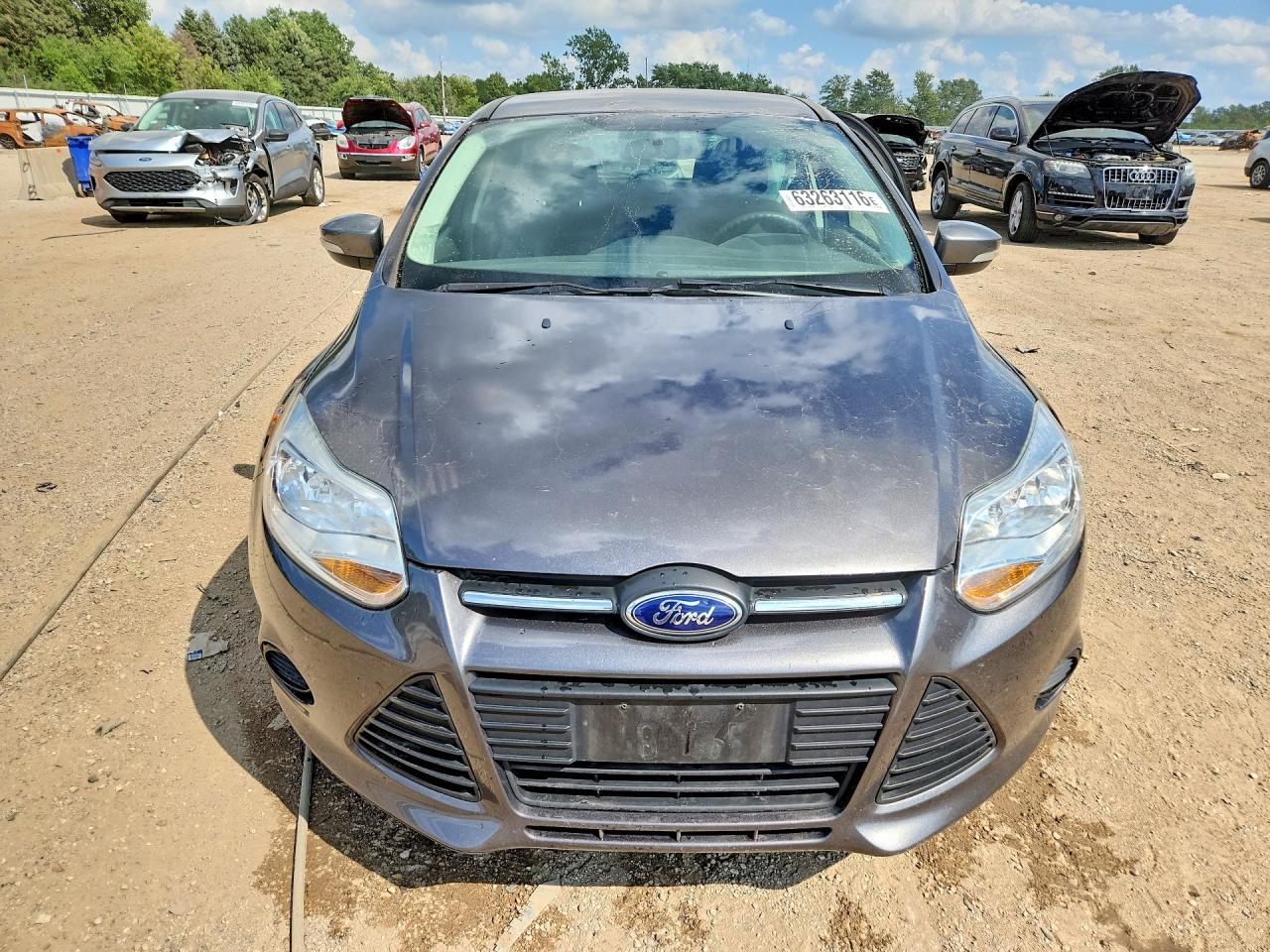 2014 Ford Focus Se Gray vin: 1FADP3K20EL448988