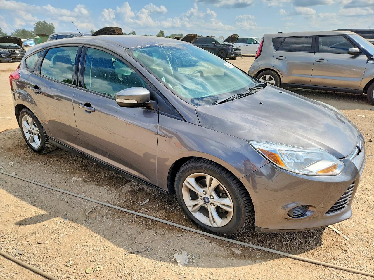 2014 Ford Focus Se Gray vin: 1FADP3K20EL448988