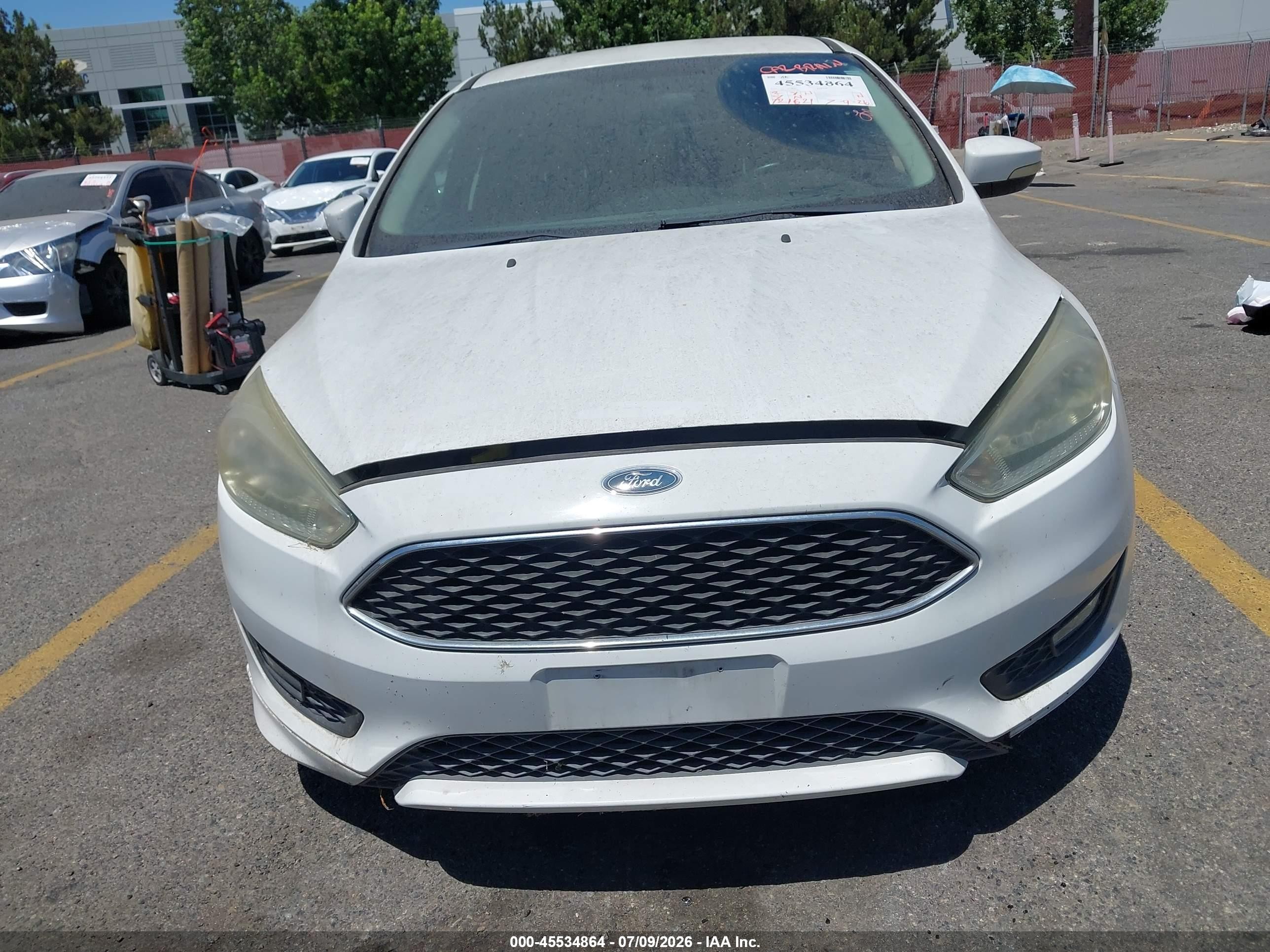 2015 Ford Focus Se White vin: 1FADP3K20FL241356