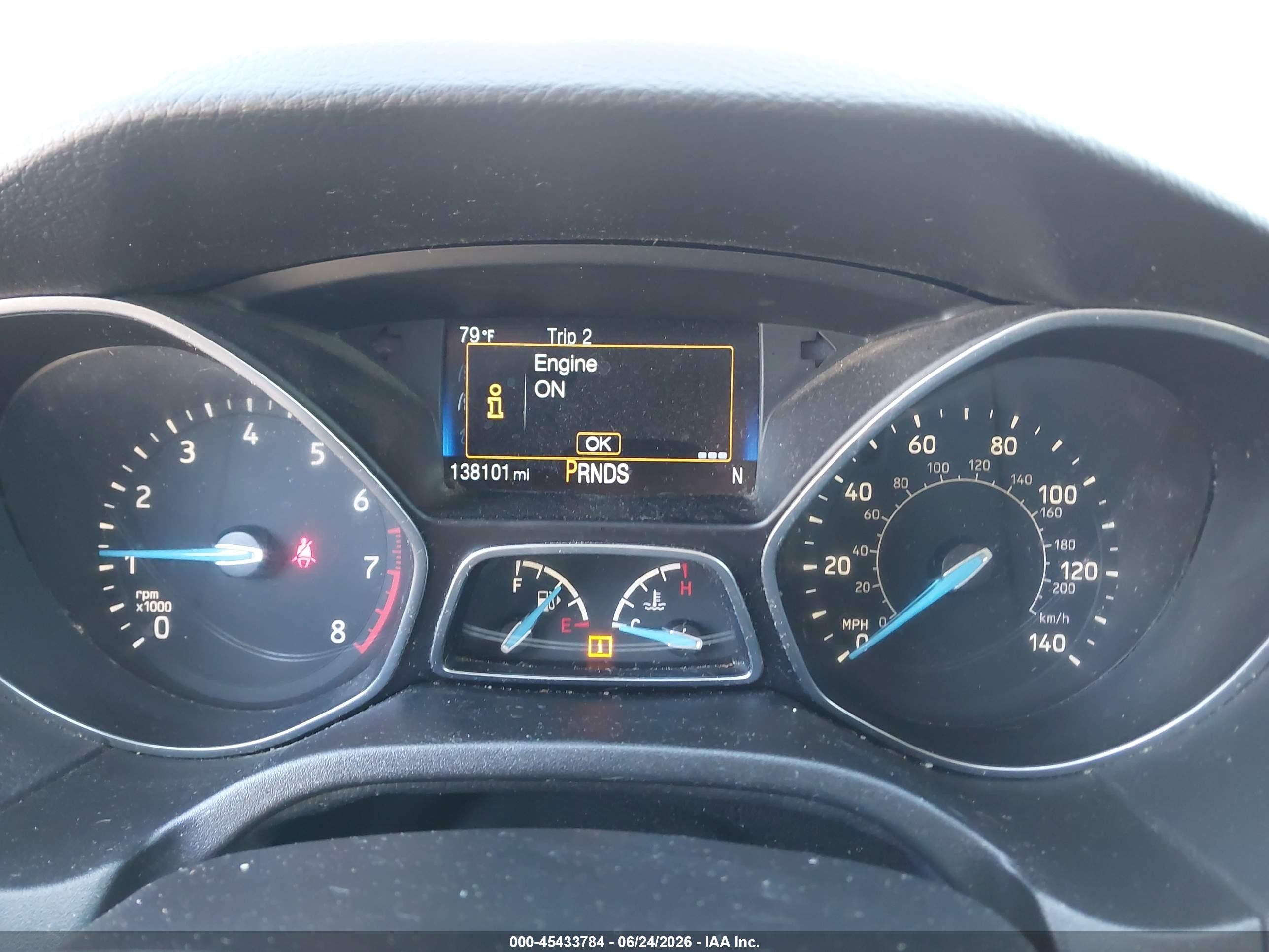 2015 Ford Focus Se Gray vin: 1FADP3K20FL258870
