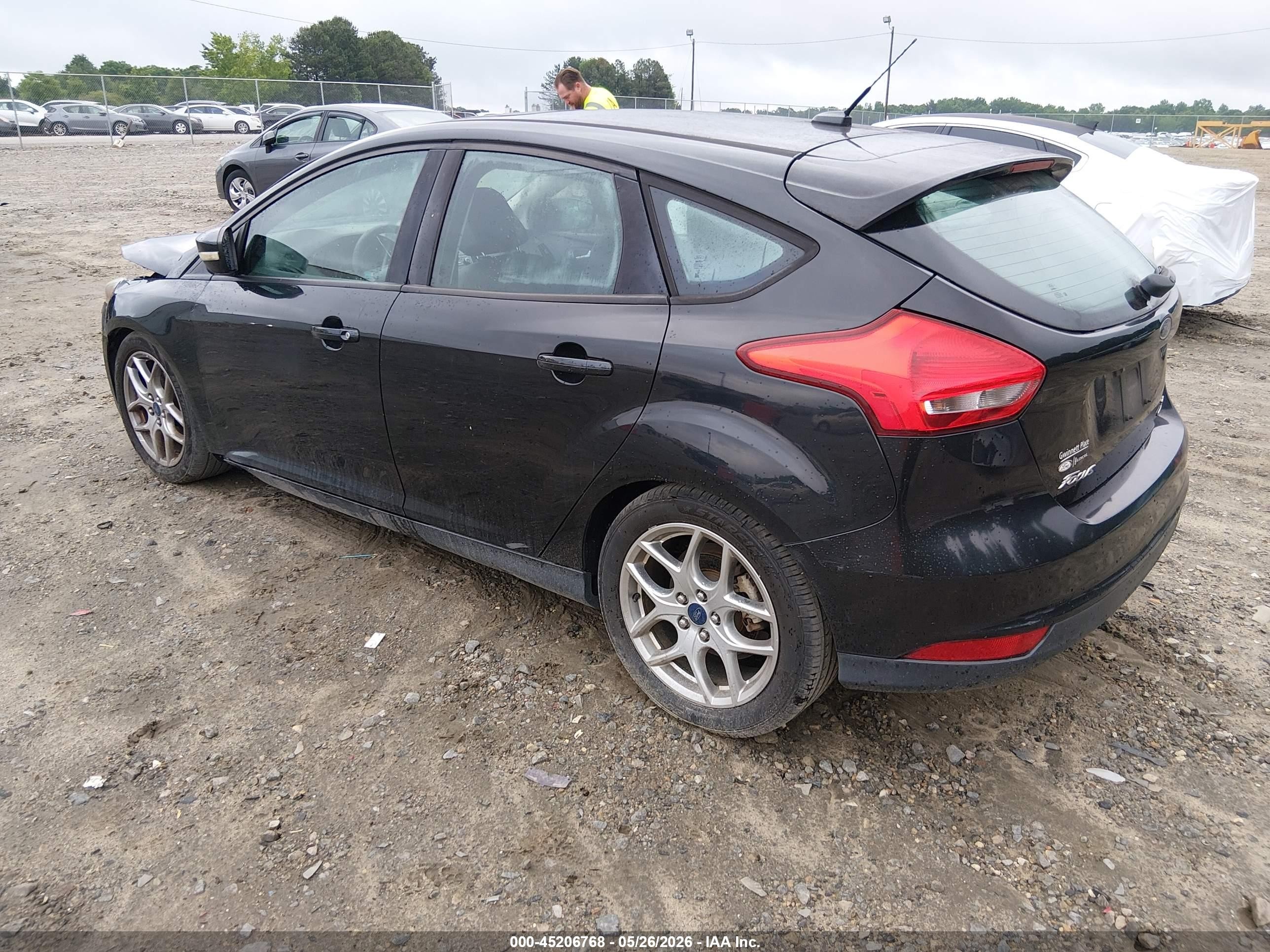 2015 Ford Focus Se Black vin: 1FADP3K20FL302771