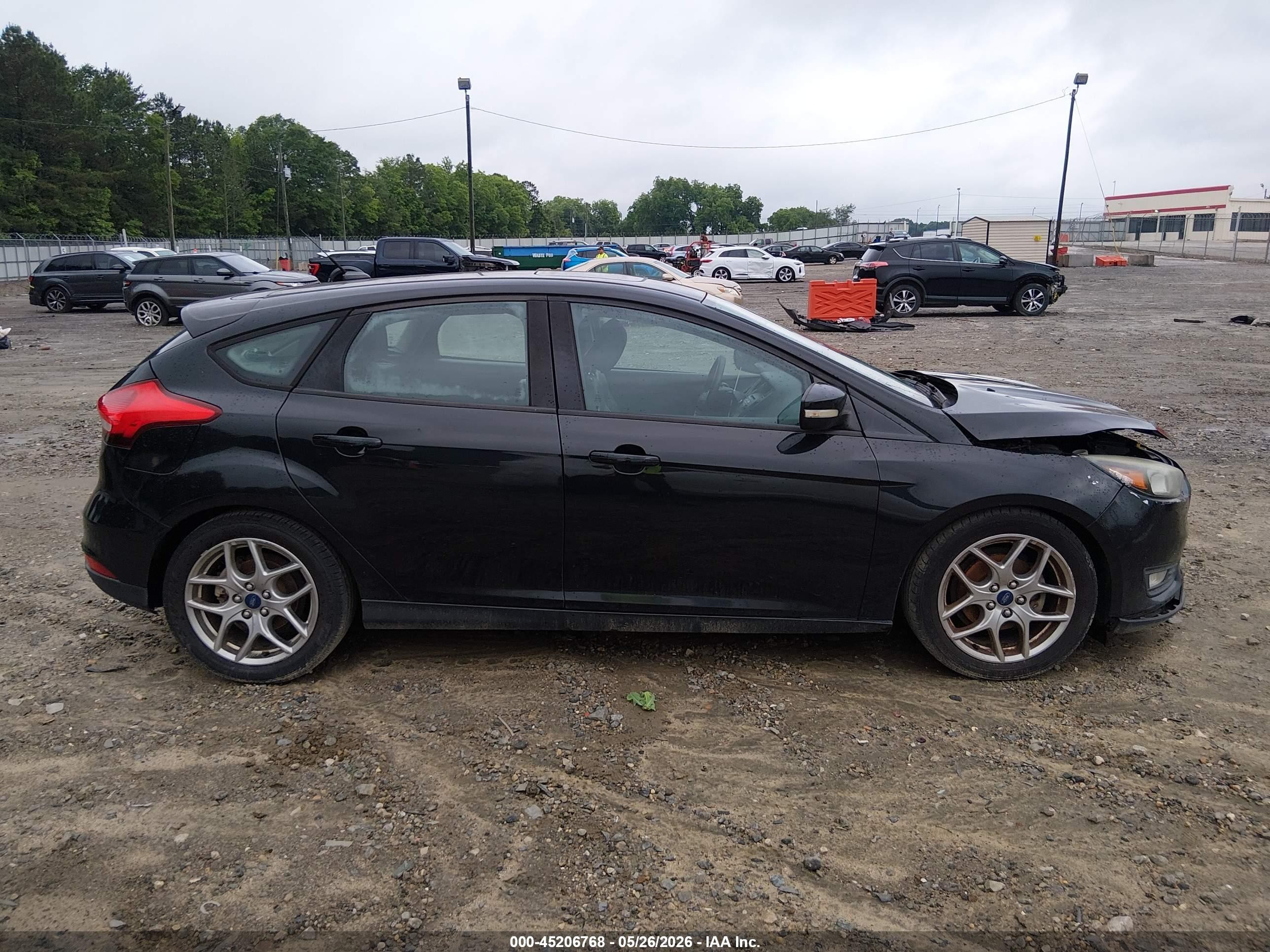 2015 Ford Focus Se Black vin: 1FADP3K20FL302771