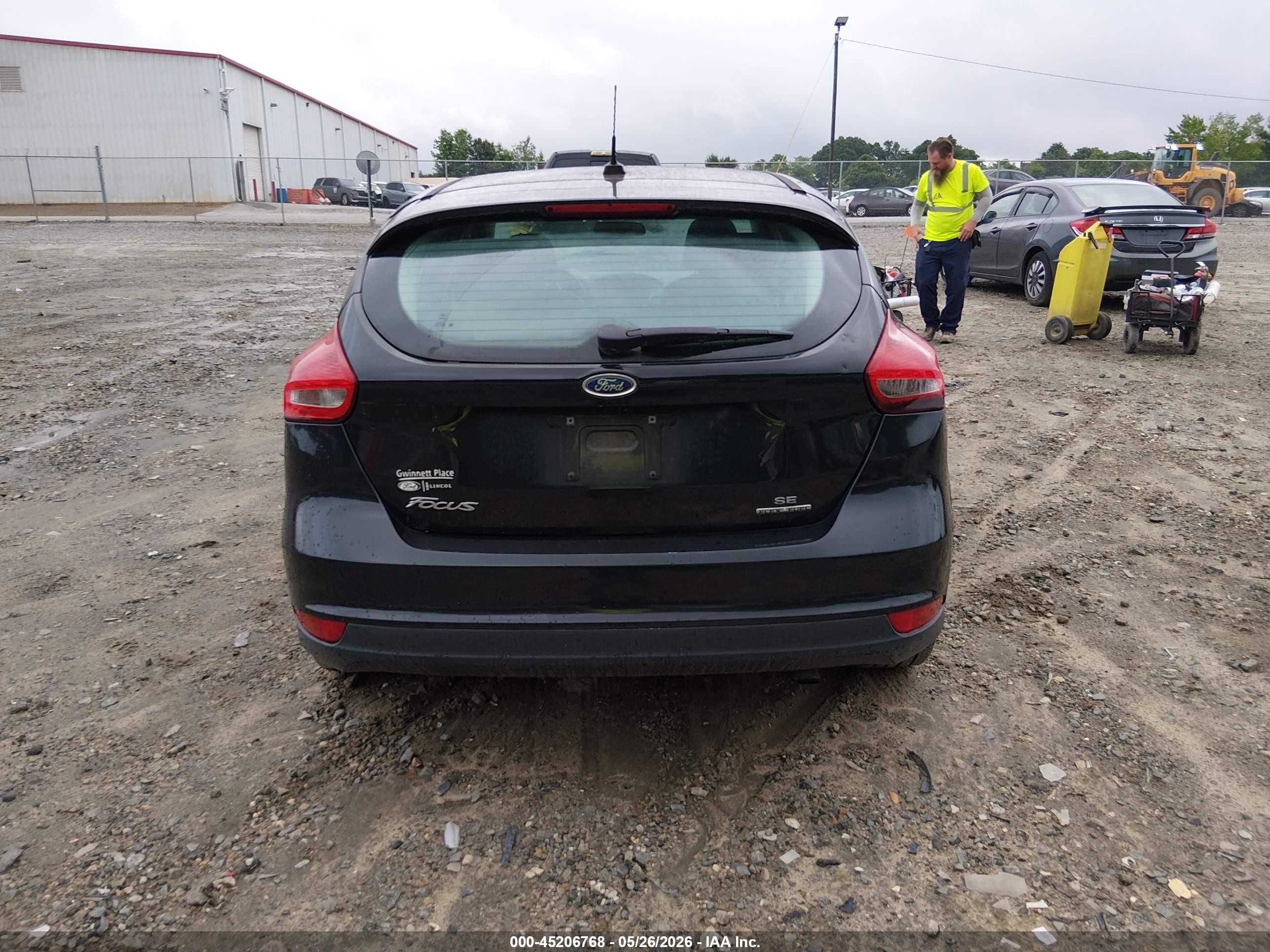 2015 Ford Focus Se Black vin: 1FADP3K20FL302771
