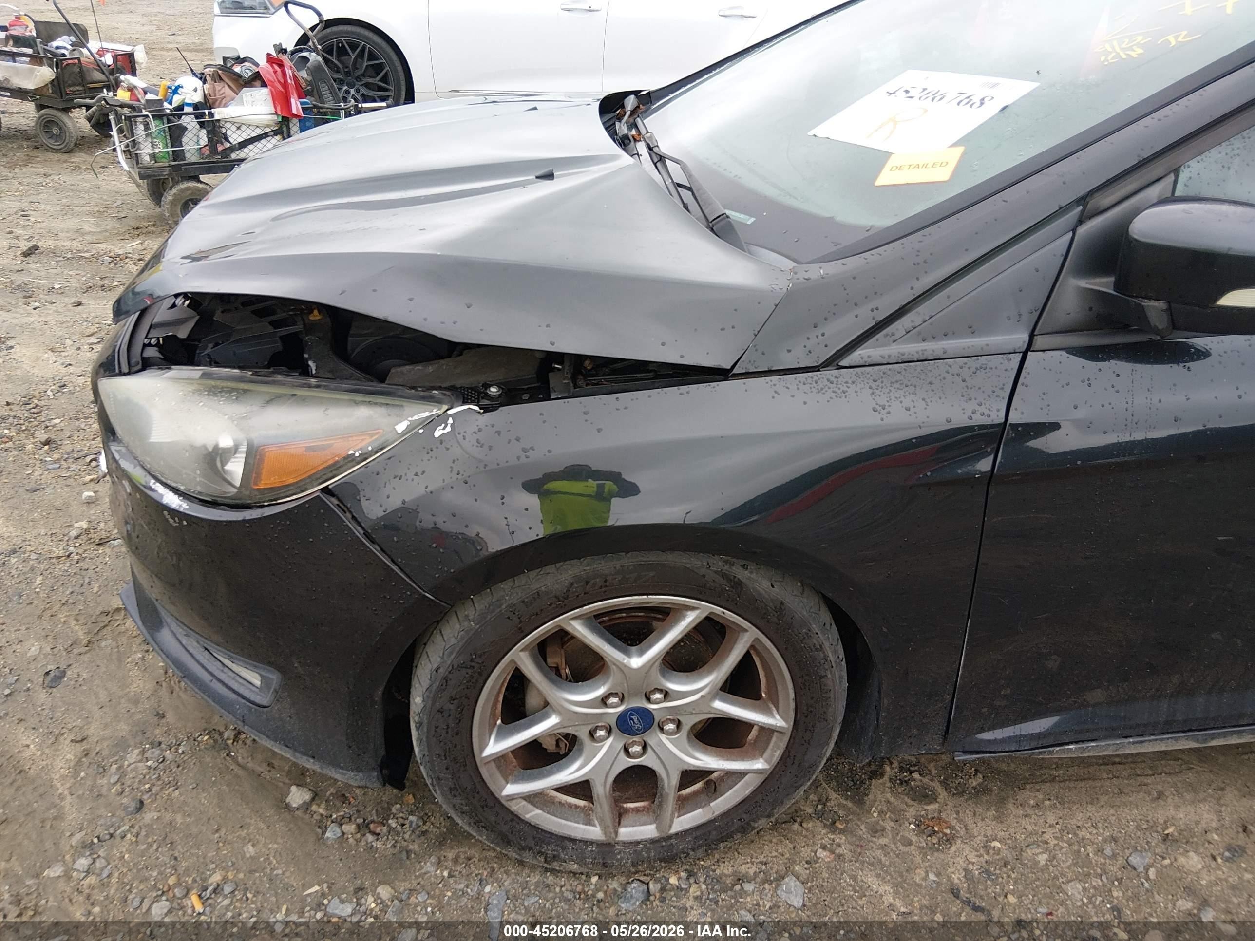 2015 Ford Focus Se Black vin: 1FADP3K20FL302771